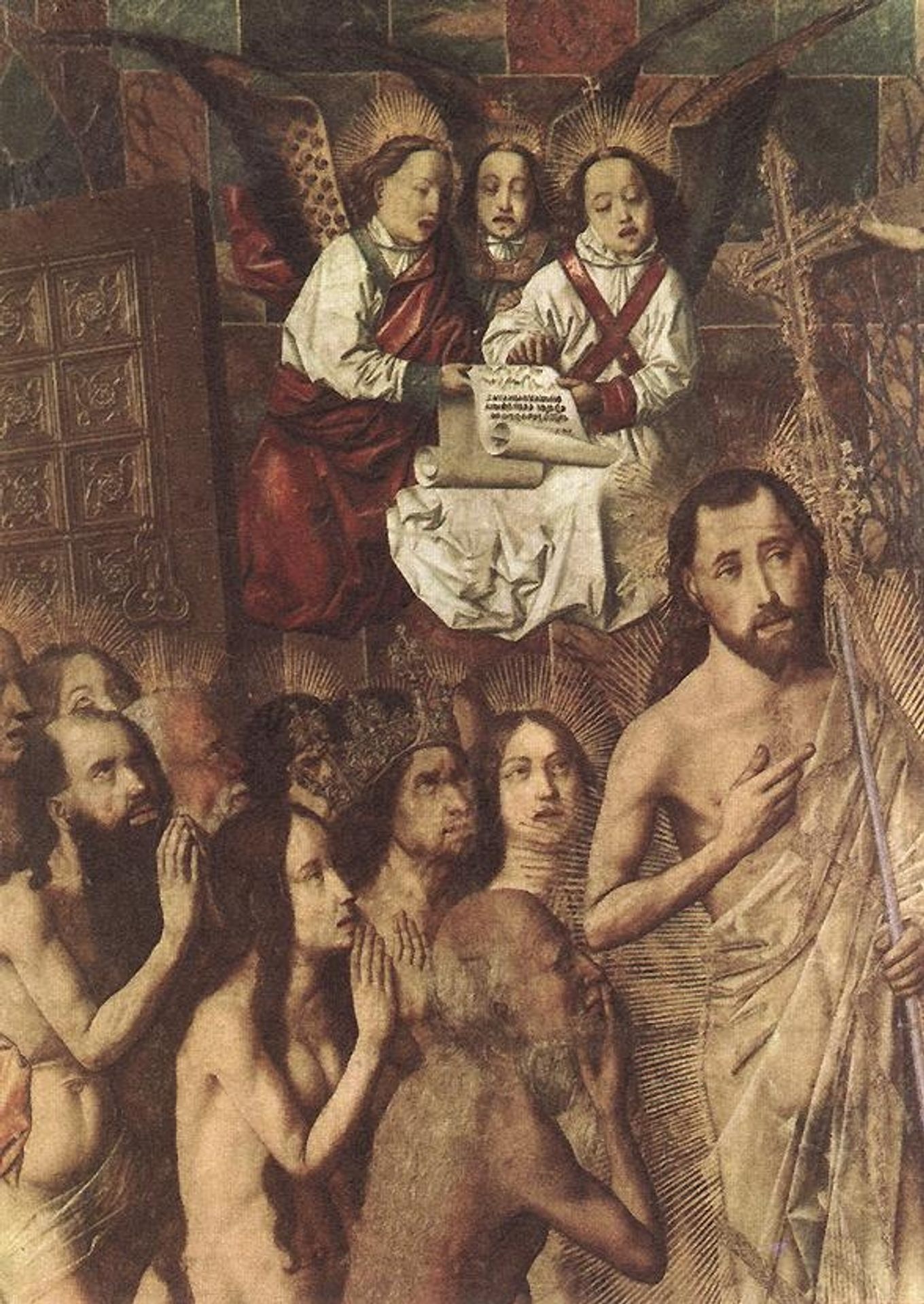 Christ Leading the Patriarchs to the Paradise (detail) by Bartolome Bermejo