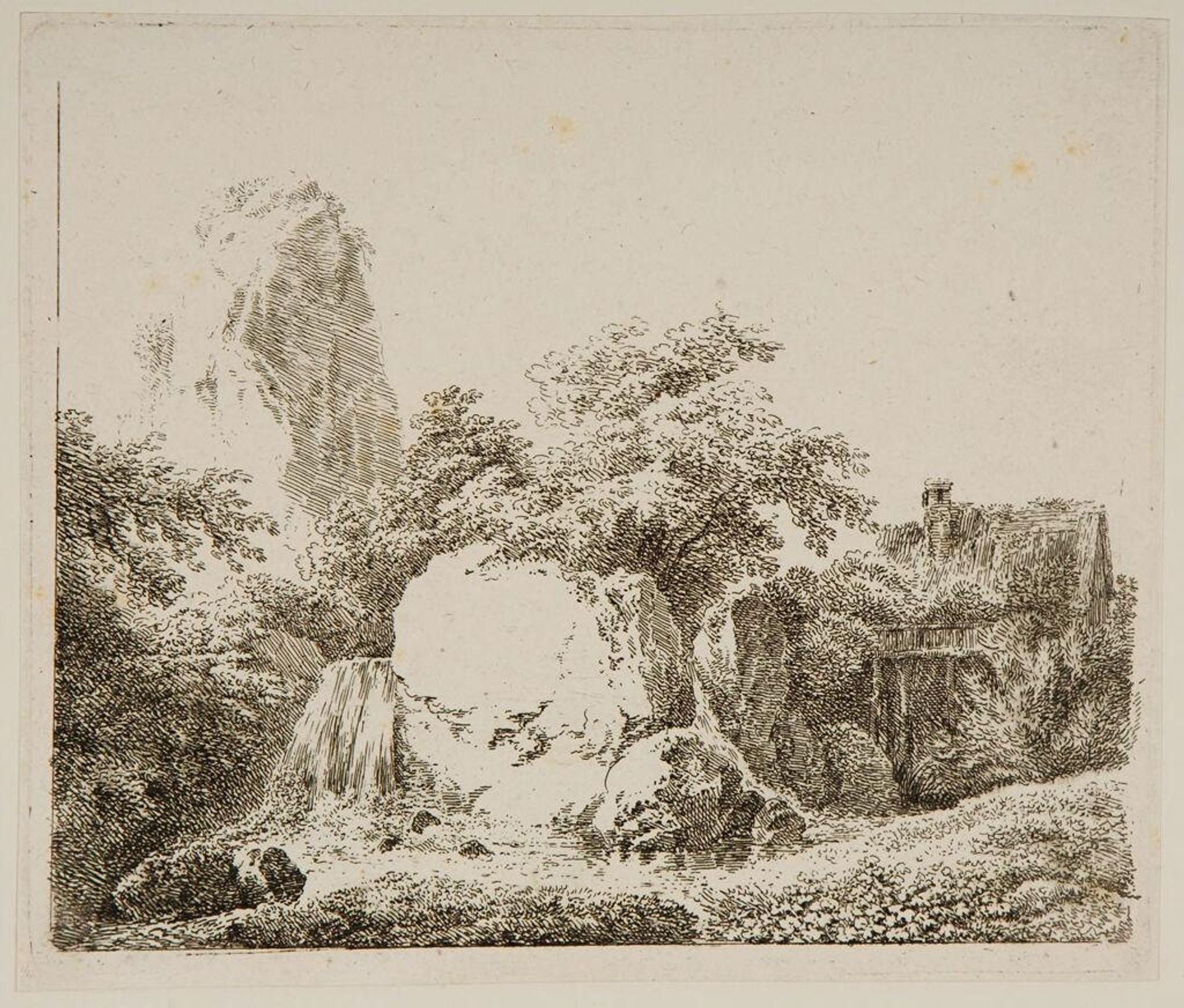 Mill behind Rocks by Martin von Molitor