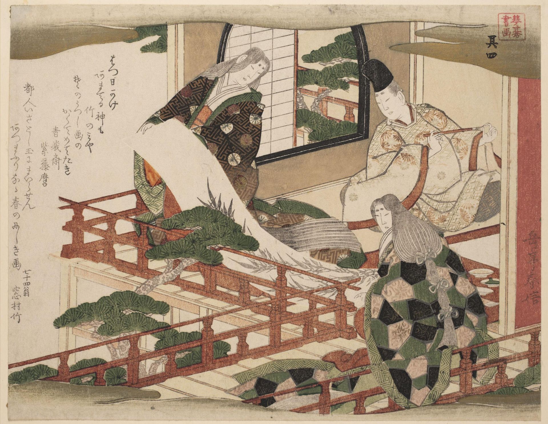 THE FOUR ACCOMPLISHMENTS: PAINTING (GA) by Yashima Gakutei 屋島岳亭