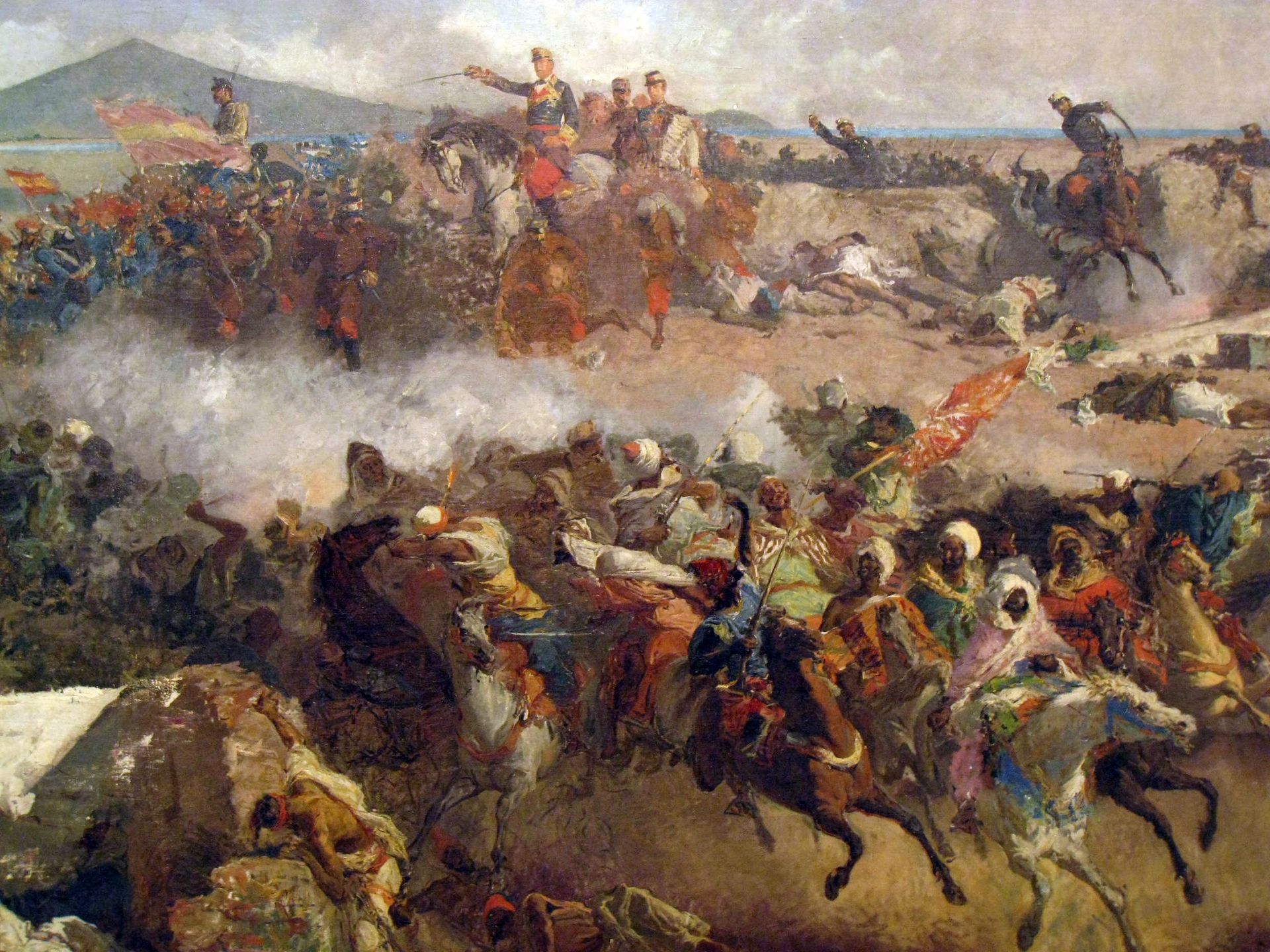 The Battle of Tetouan (detail) by Mariano Fortuny Marsal