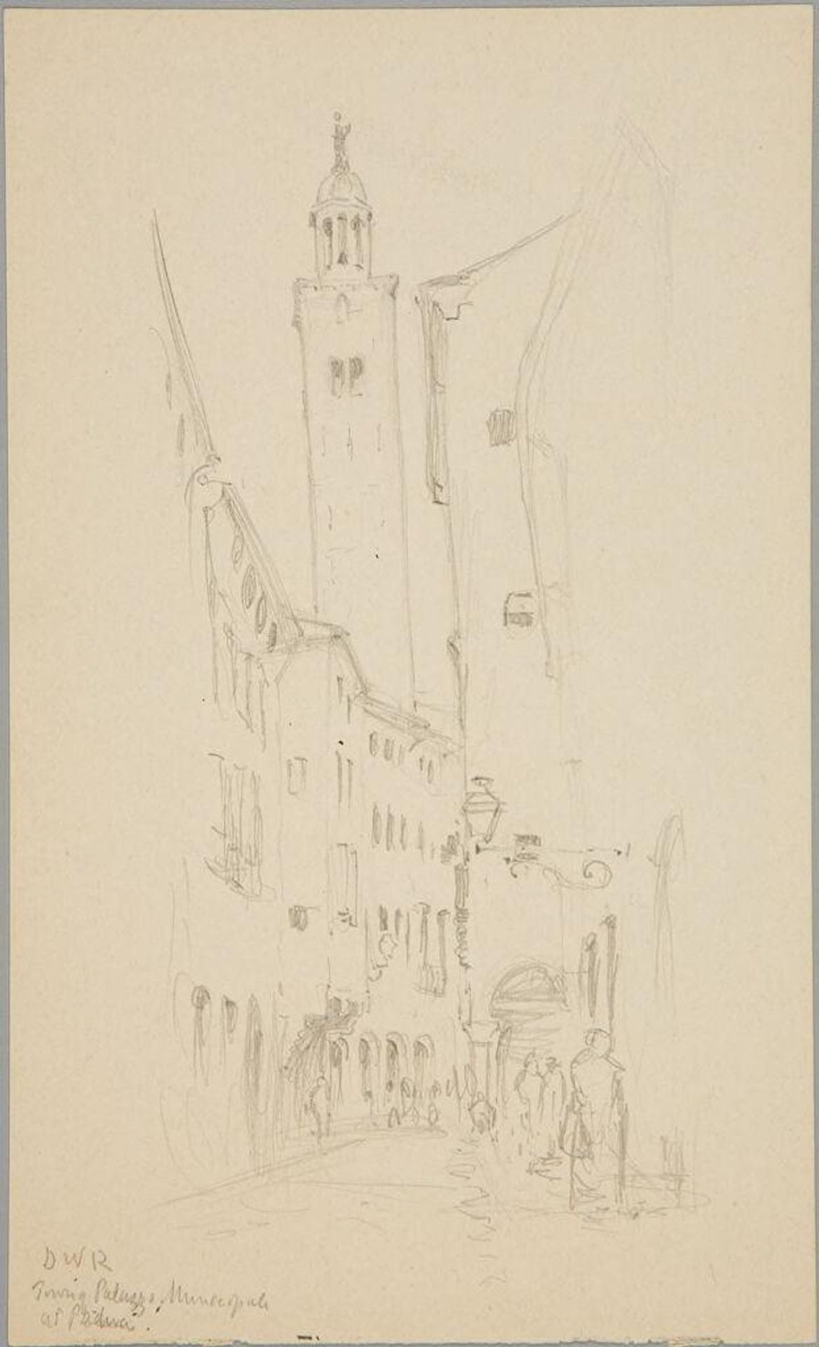 Street Scene with Palazzo Municipale, Padua, Italy by Denman Waldo Ross
