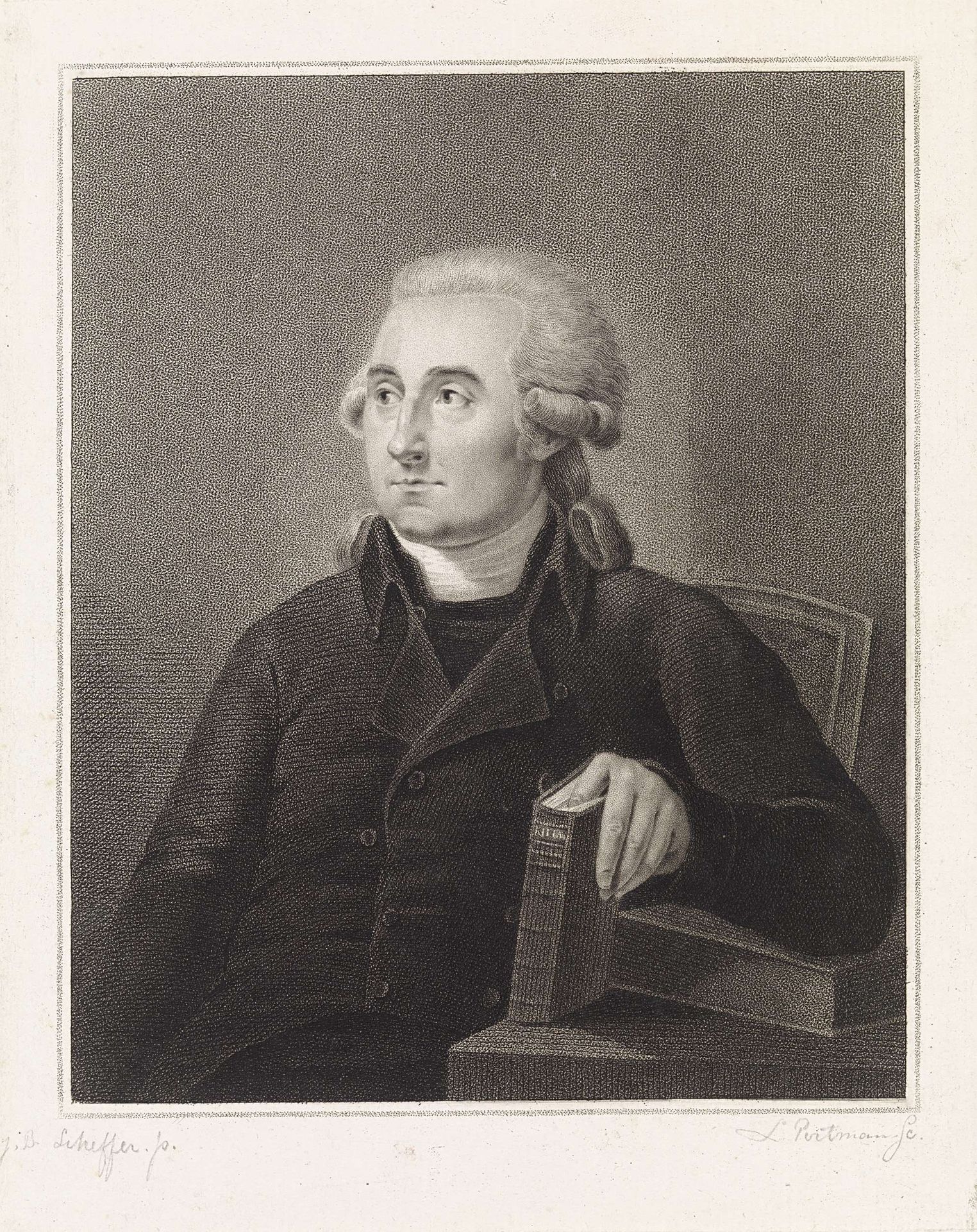 Portret van Pieter Weiland, taalkundige en remonstrants predikant by Ludwig Gottlieb Portman