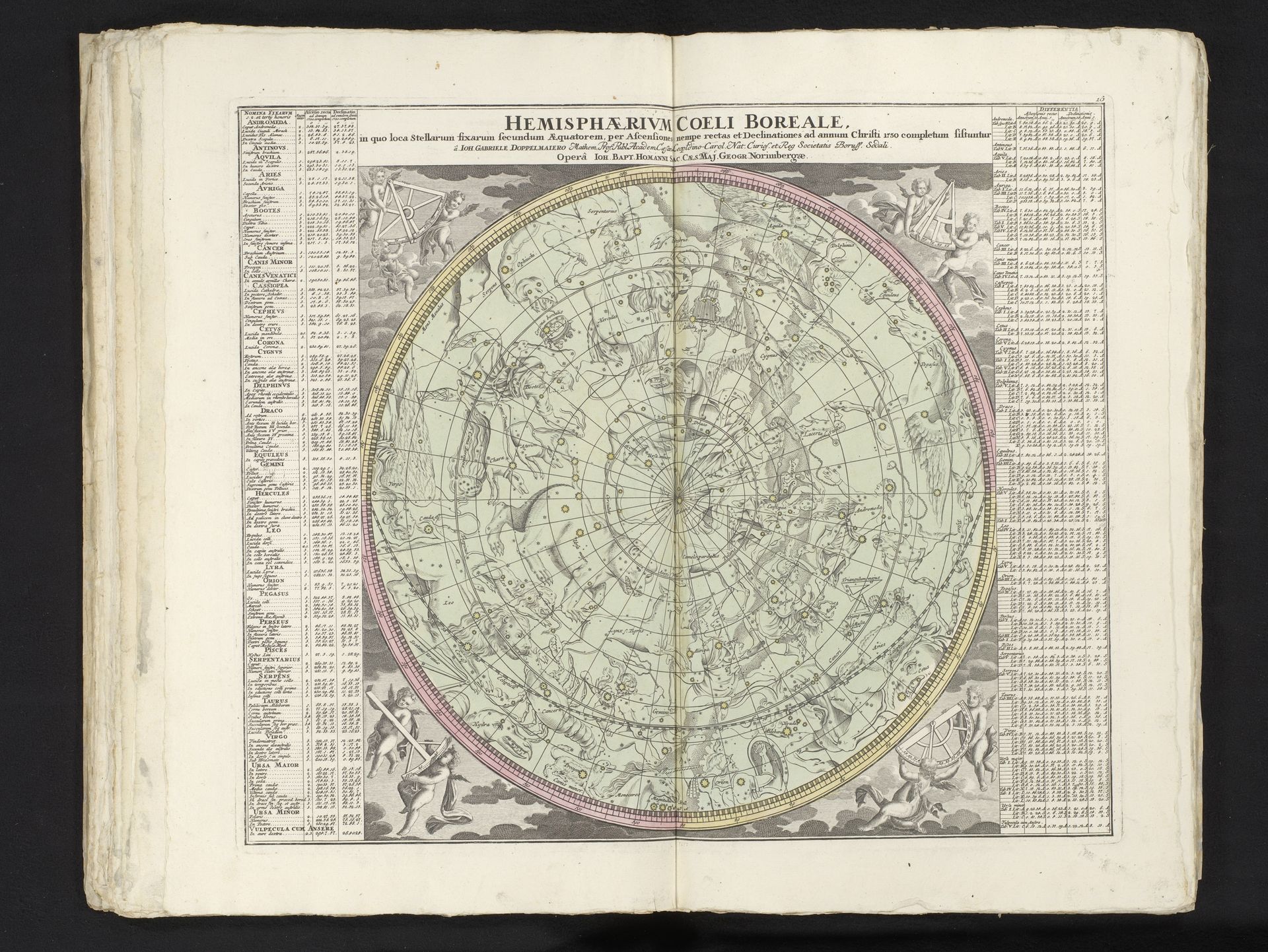 Hemelkaart met de noordelijke sterrenbeelden by Anonymous