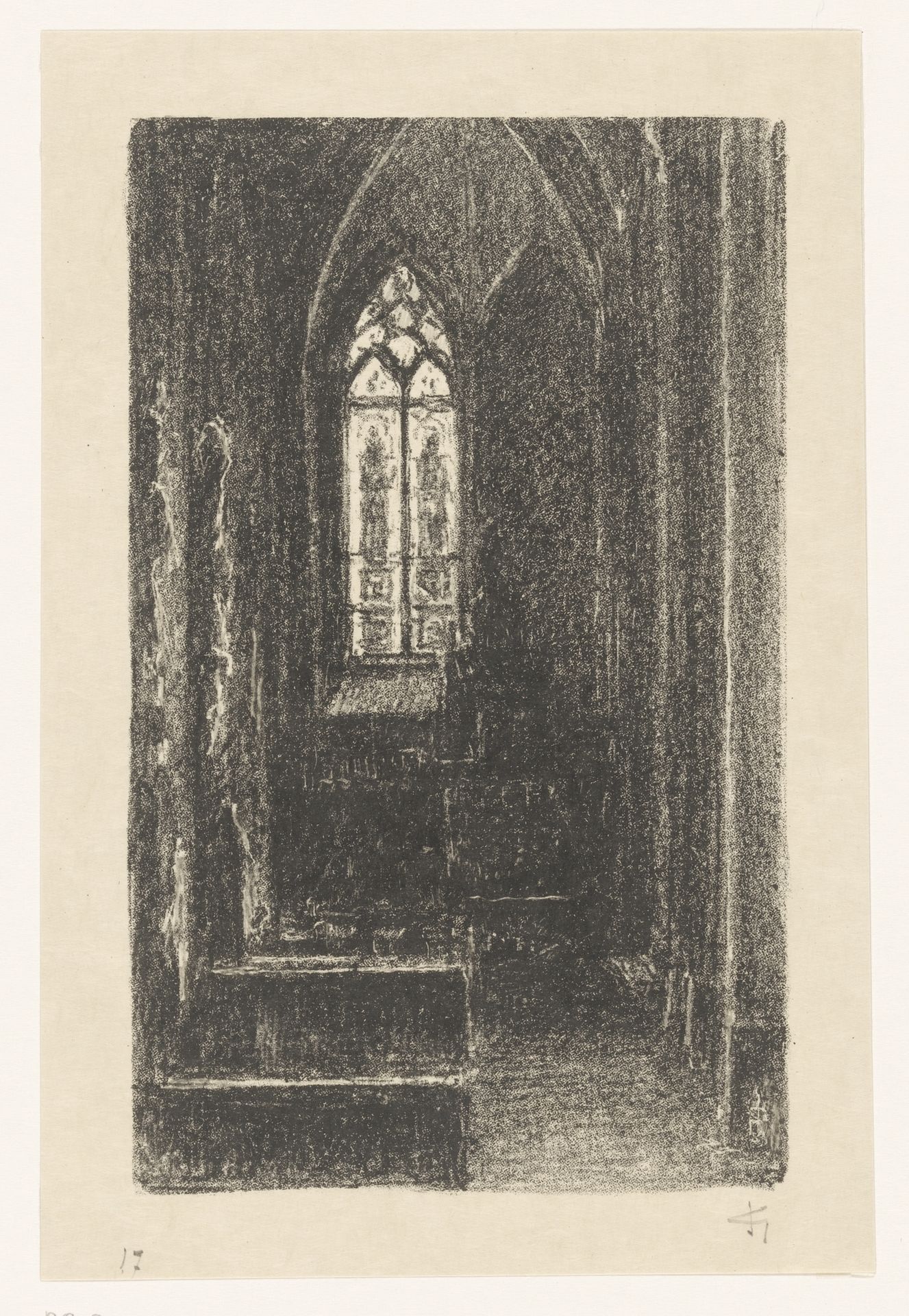 Kapel in een kerk in Kleef by Carel Nicolaas Storm van 's-Gravesande