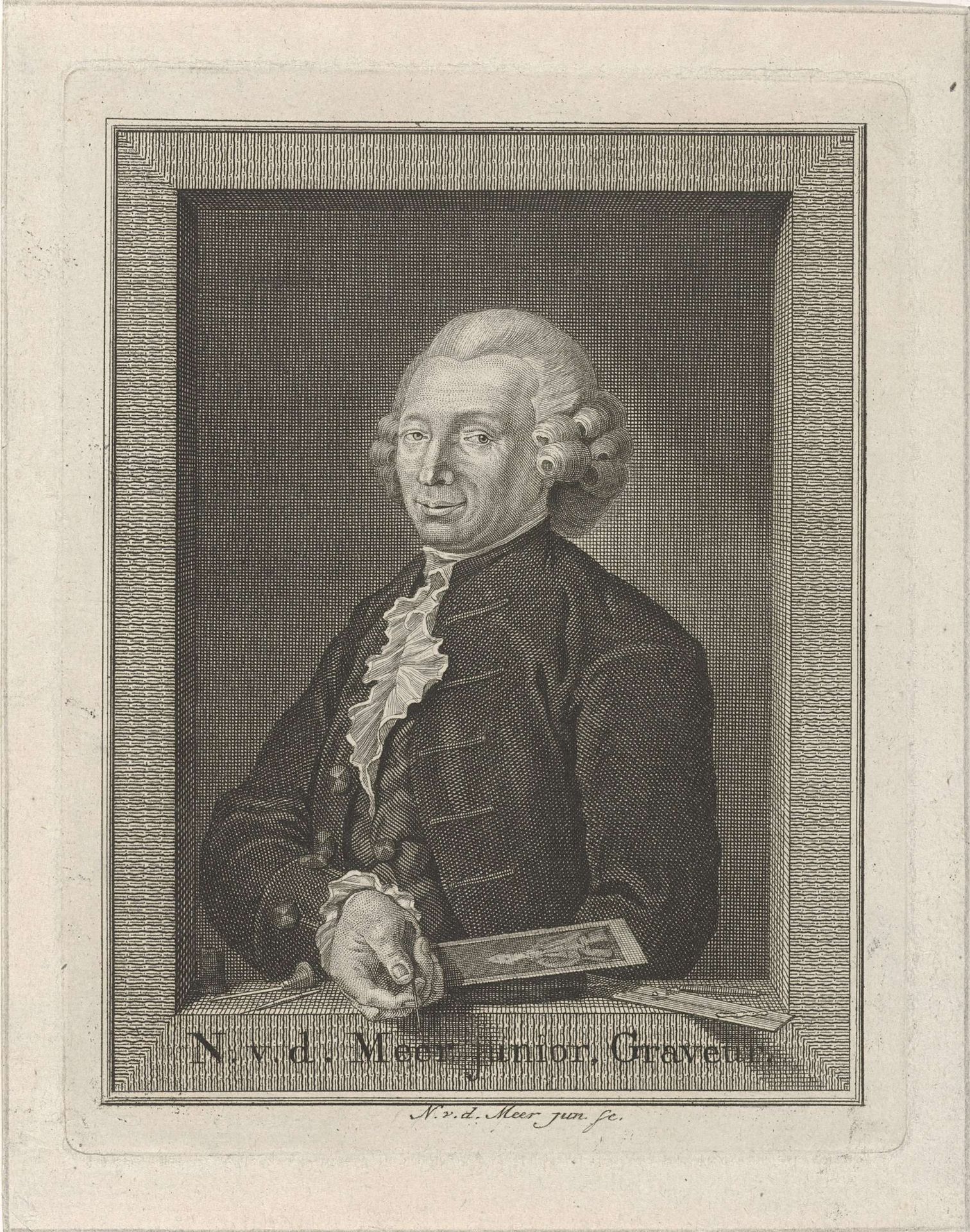 Zelfportret van Noach van der Meer by Noach van der (II) Meer