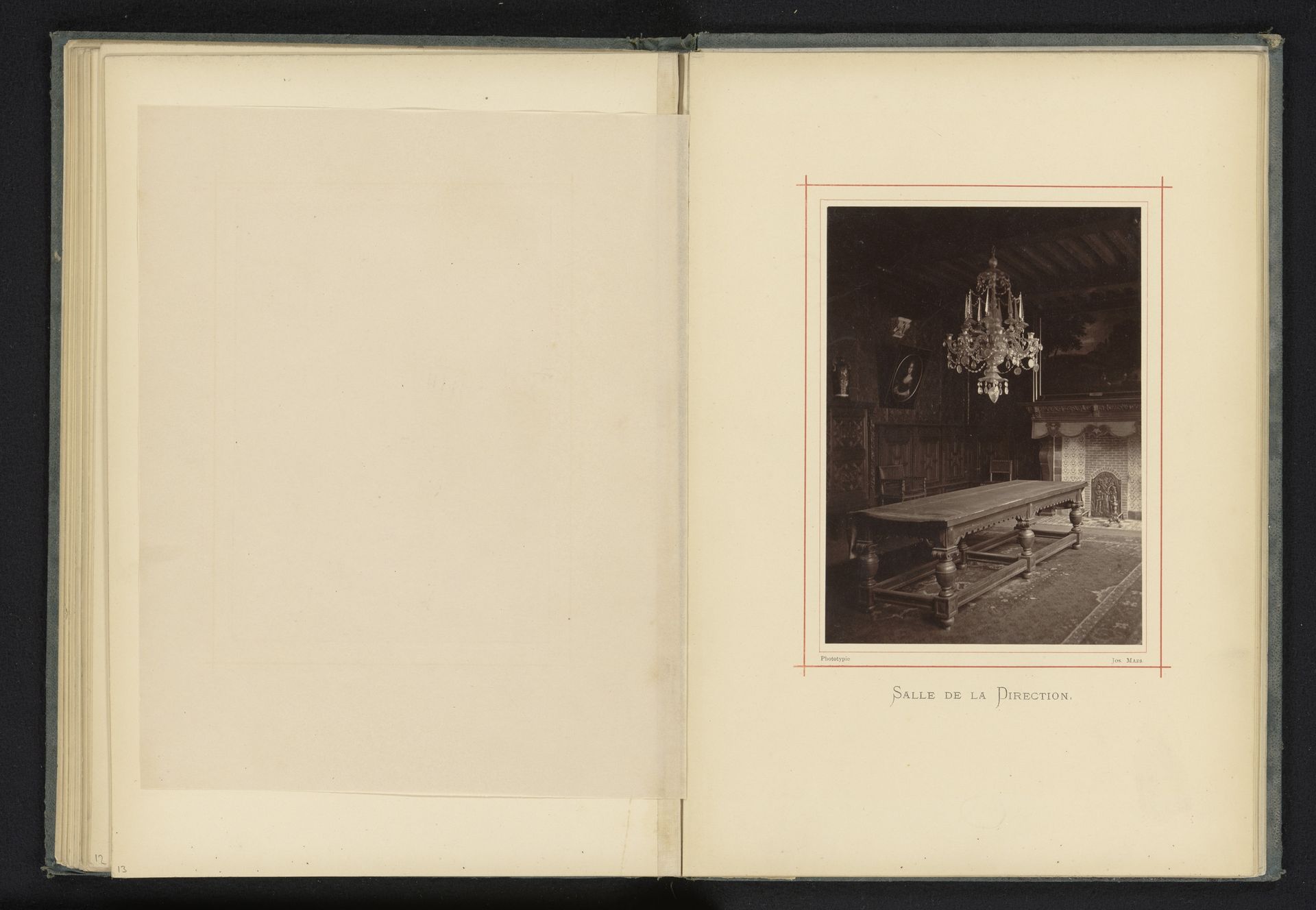 Interieur van de vergaderzaal in het huis van Christoffel Plantijn by Joseph Maes