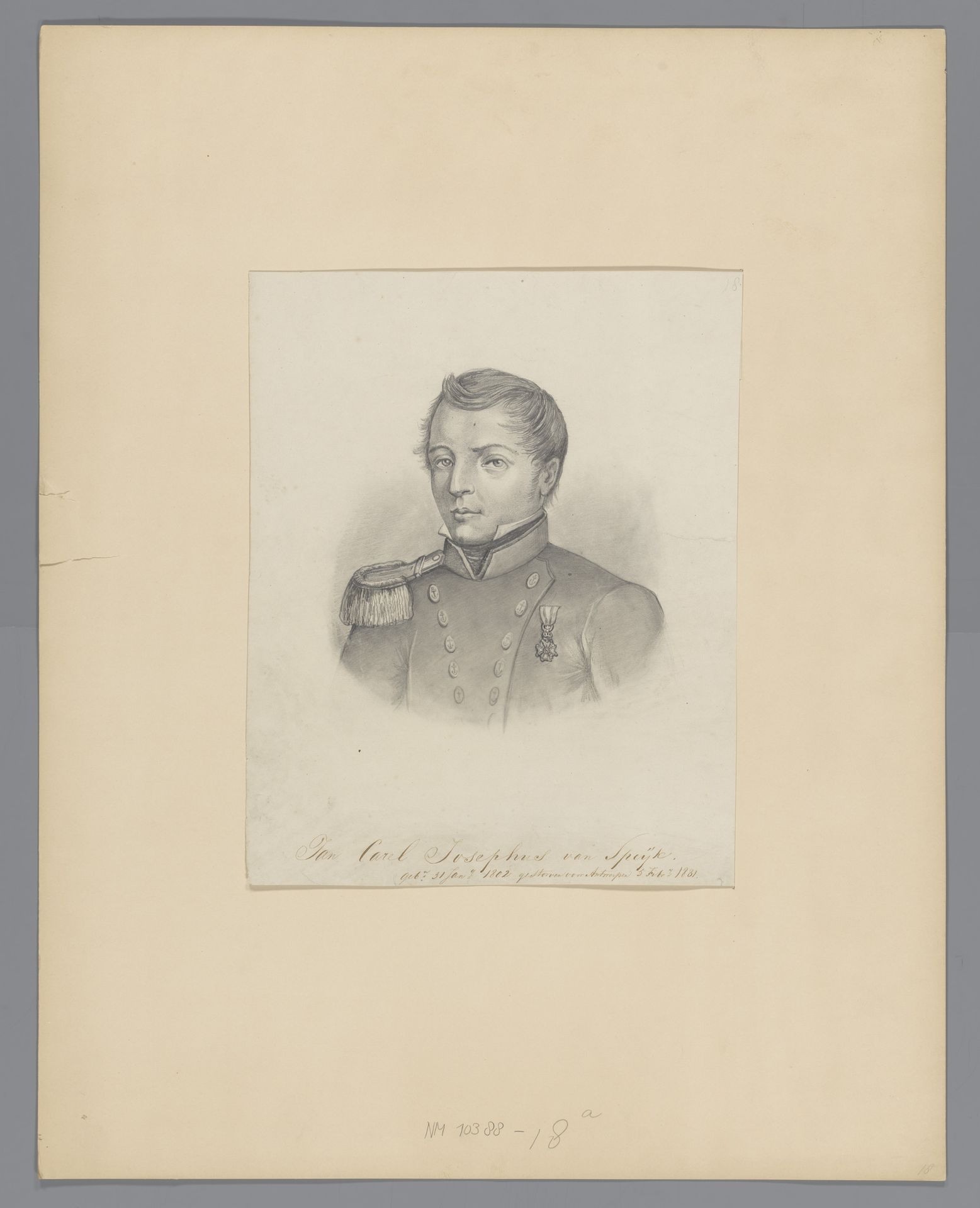 Portret van Jan Carel Josephus van Speijk by Anonymous