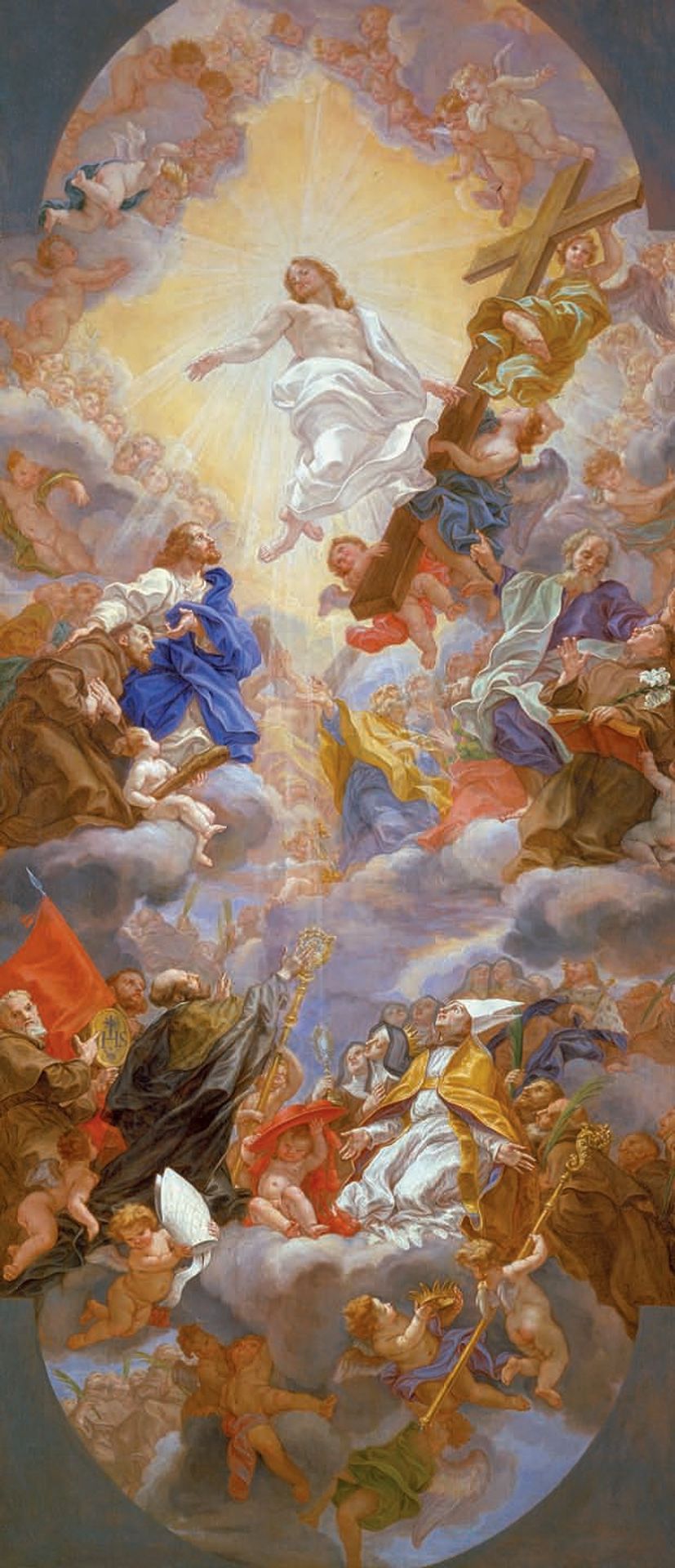 Cristo in Gloria Con Apostoli E Santi Francescani by Giovanni Battista Gaulli