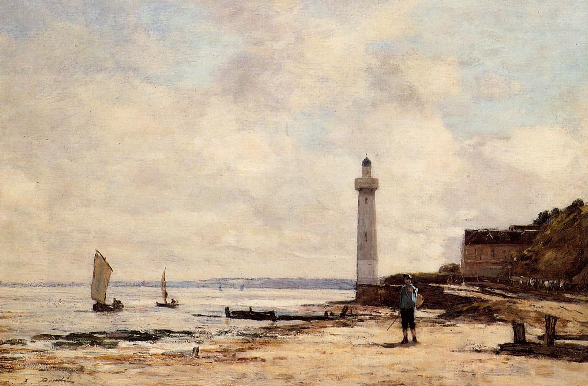 Lighthouse at Honfleur by Eugène Boudin