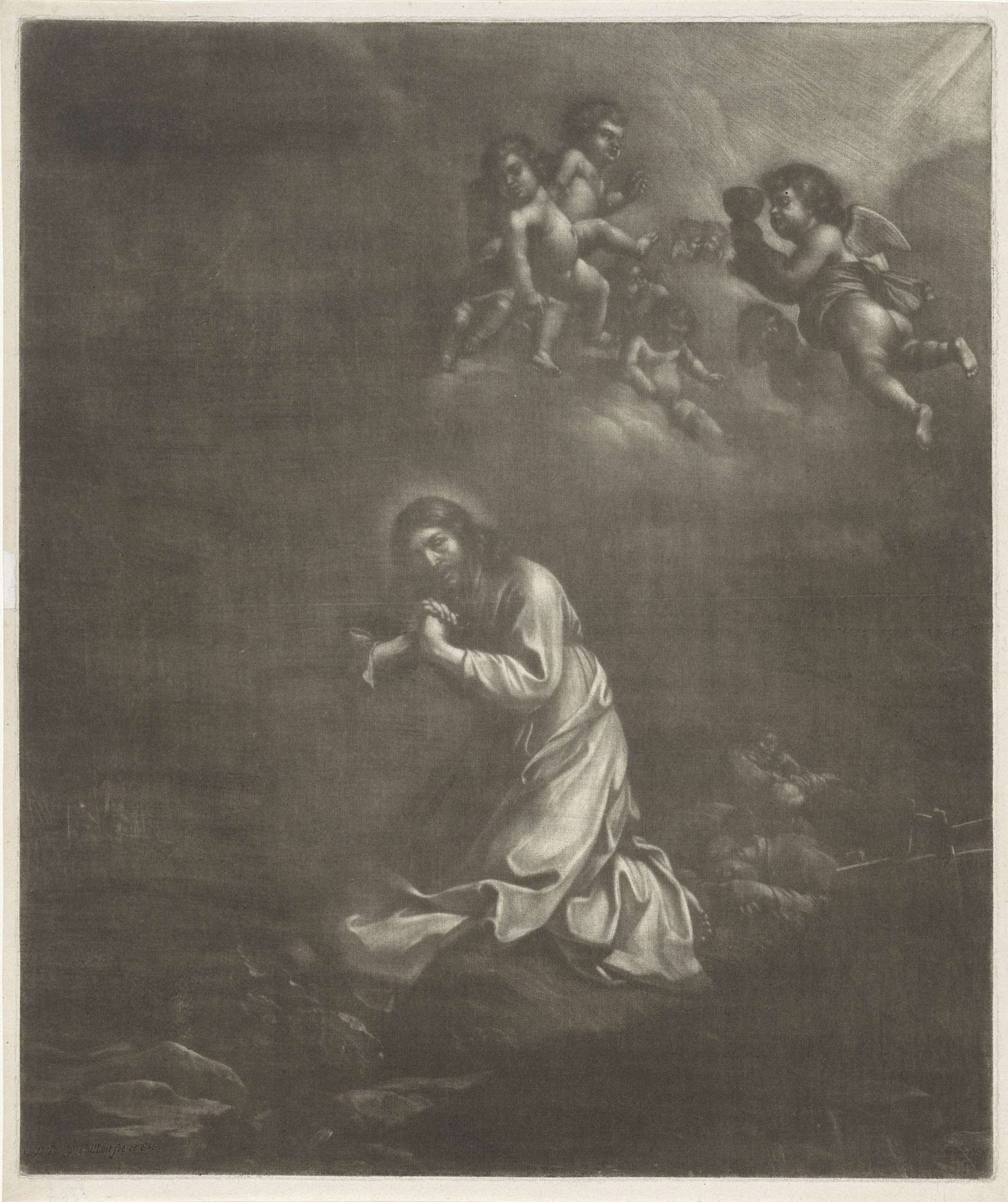 Christus in de hof van Getsemane by Wallerant Vaillant