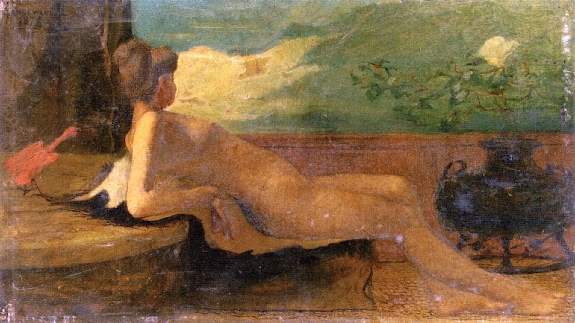 Reclining Nude by Thomas Wilmer Dewing