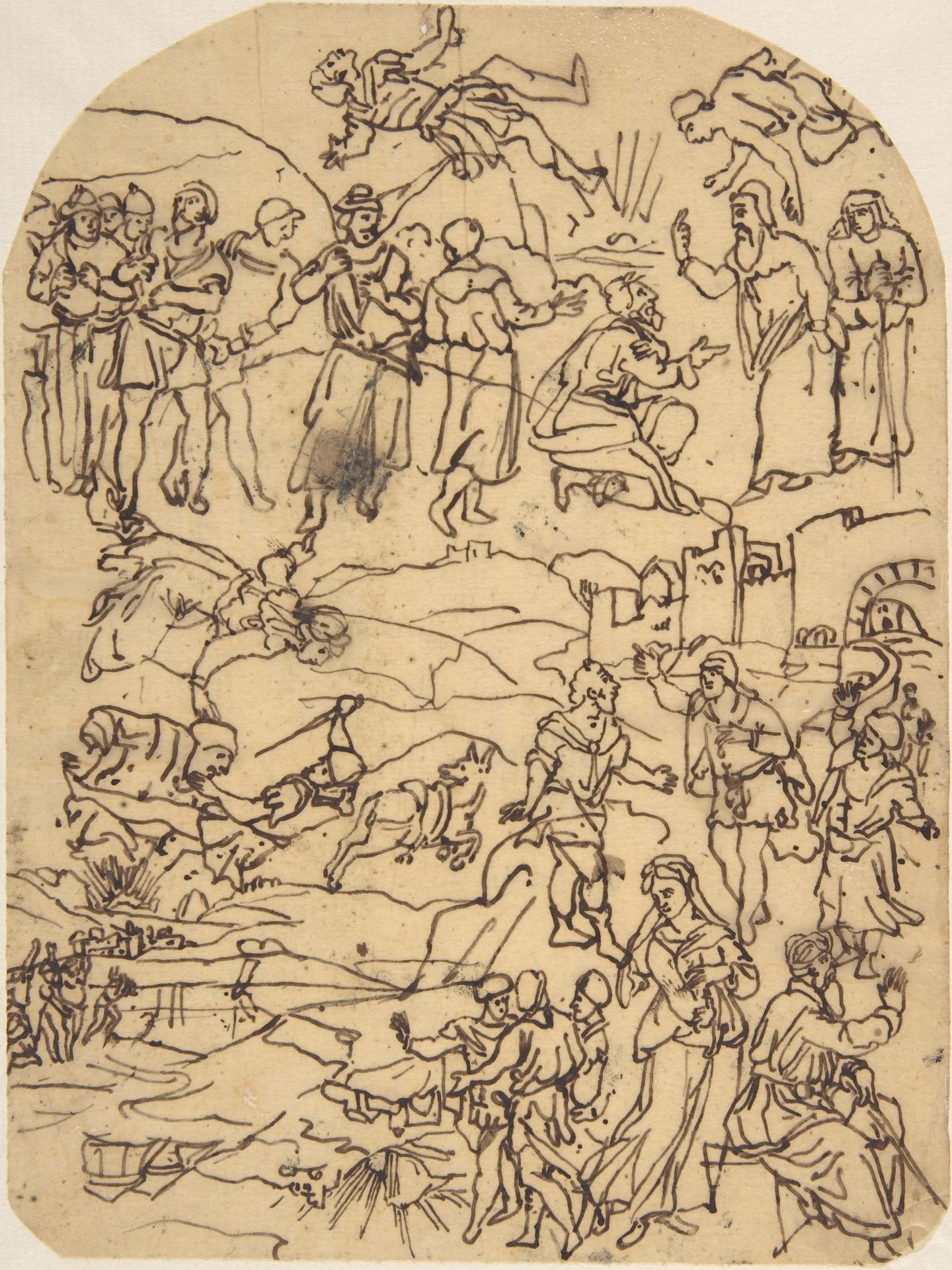 Sketches of Classical or Biblical Figures by Rodolphe Bresdin