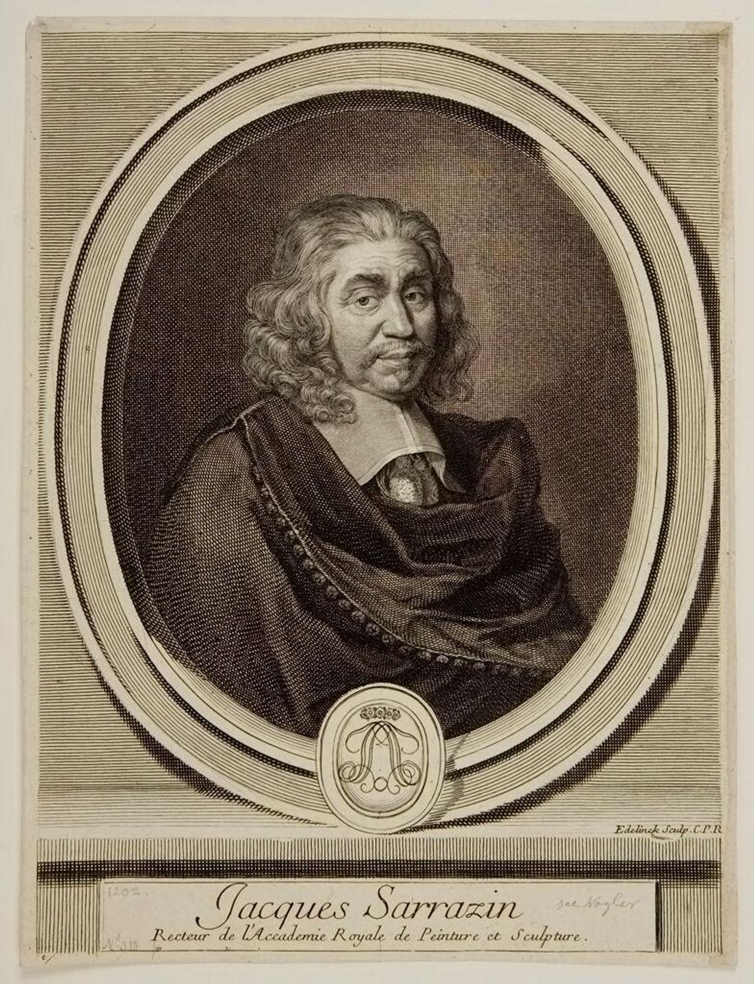 Jacques Sarrazin the Elder by Gérard Edelinck