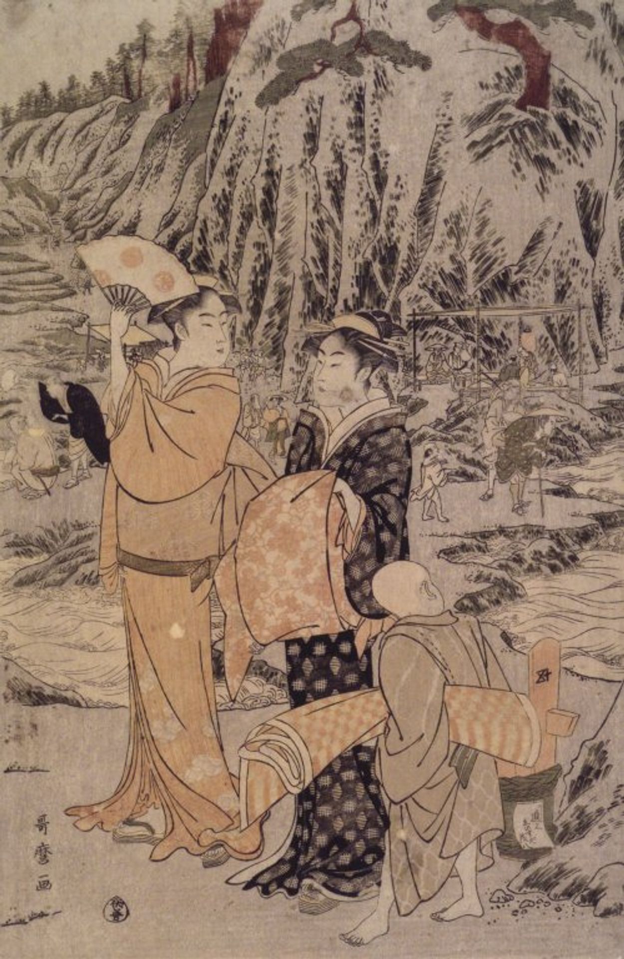 Along the Shore of Yènoshim by Kitagawa Utamaro