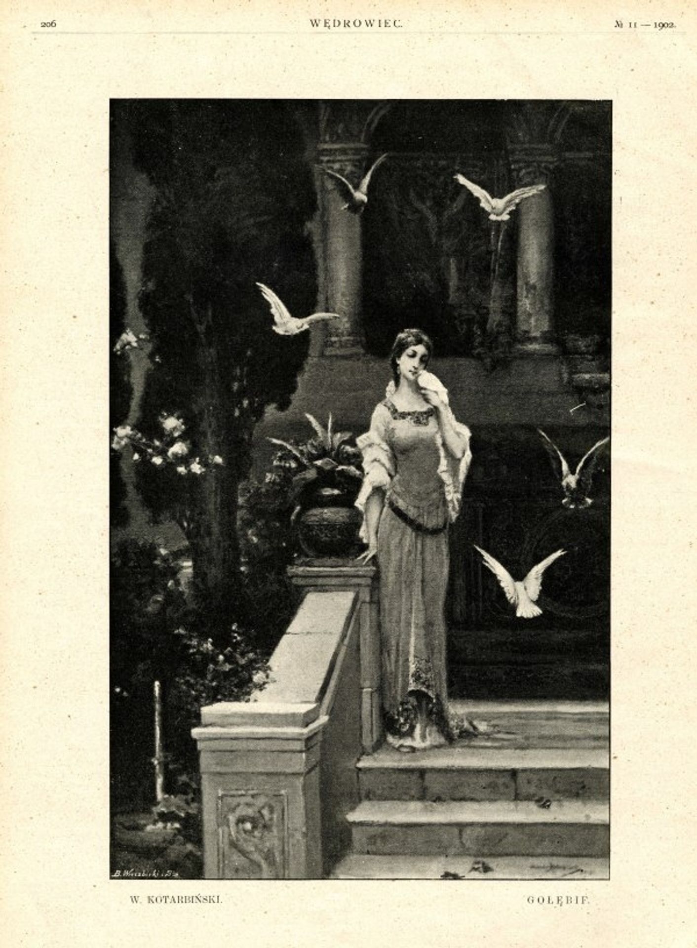 Pigeons by Wilhelm Kotarbinski