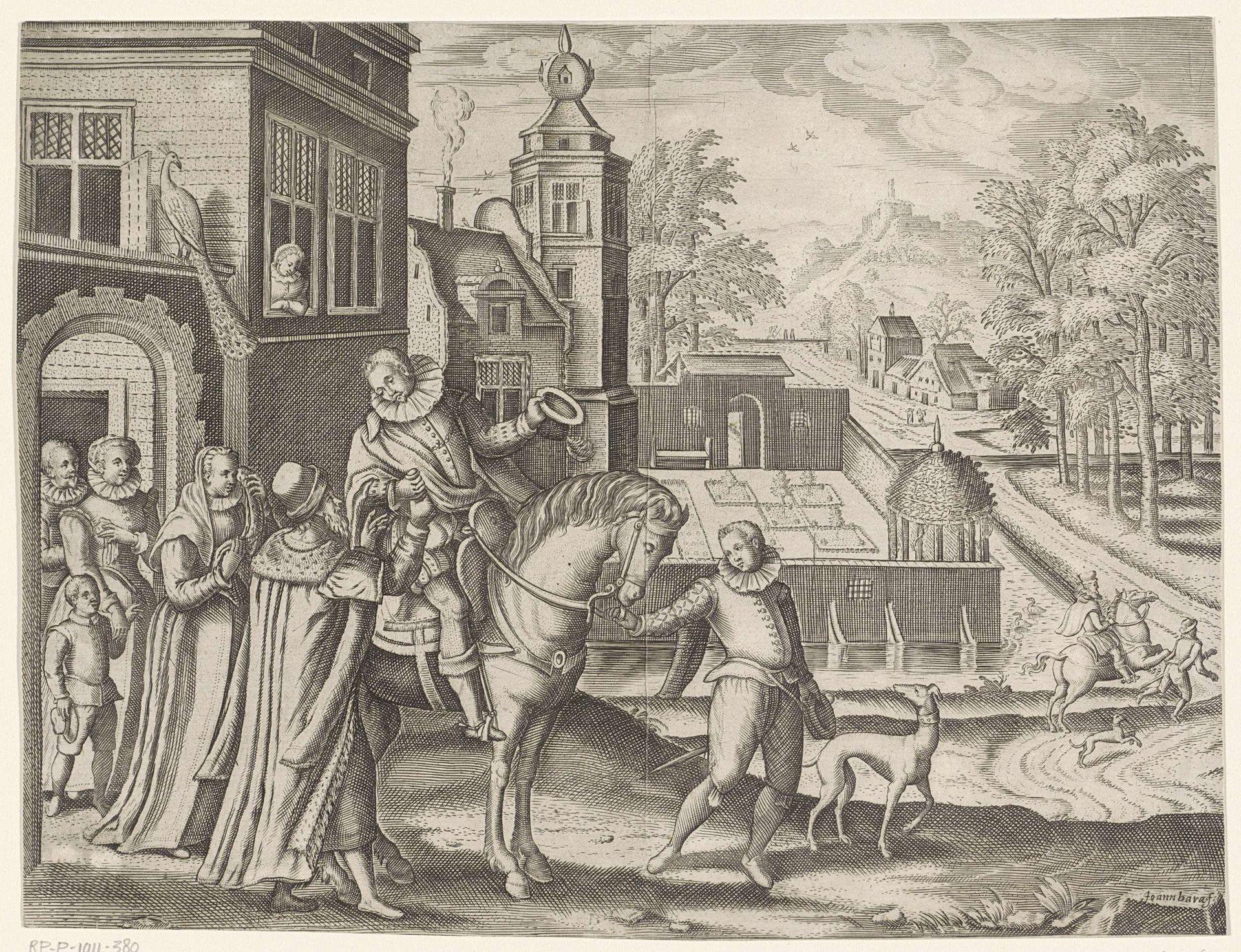 Verloren zoon verlaat het huis van zijn vader by Johan Barra