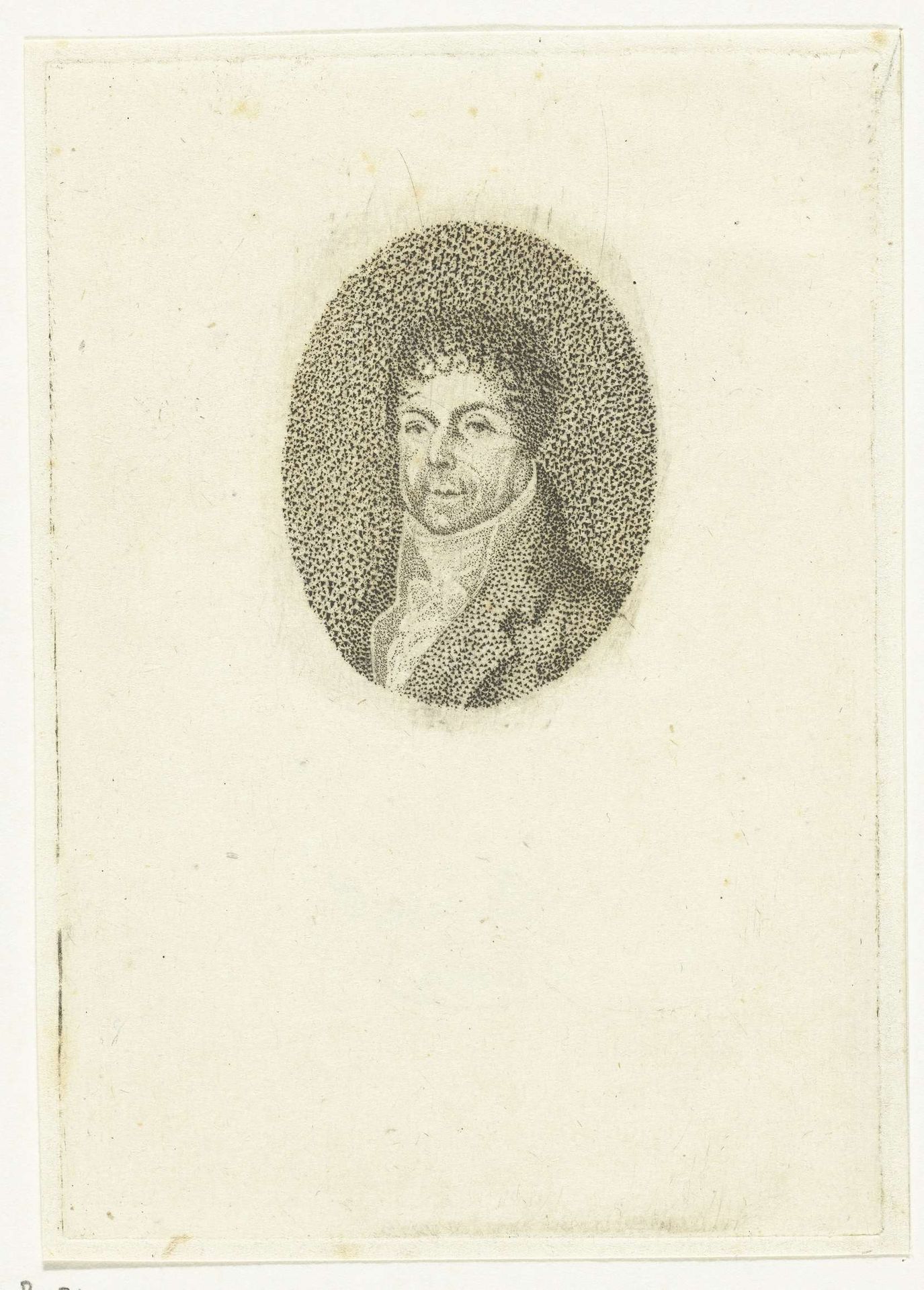 Portret van J. Gazel, in ovaal by Anthonie van den Bos