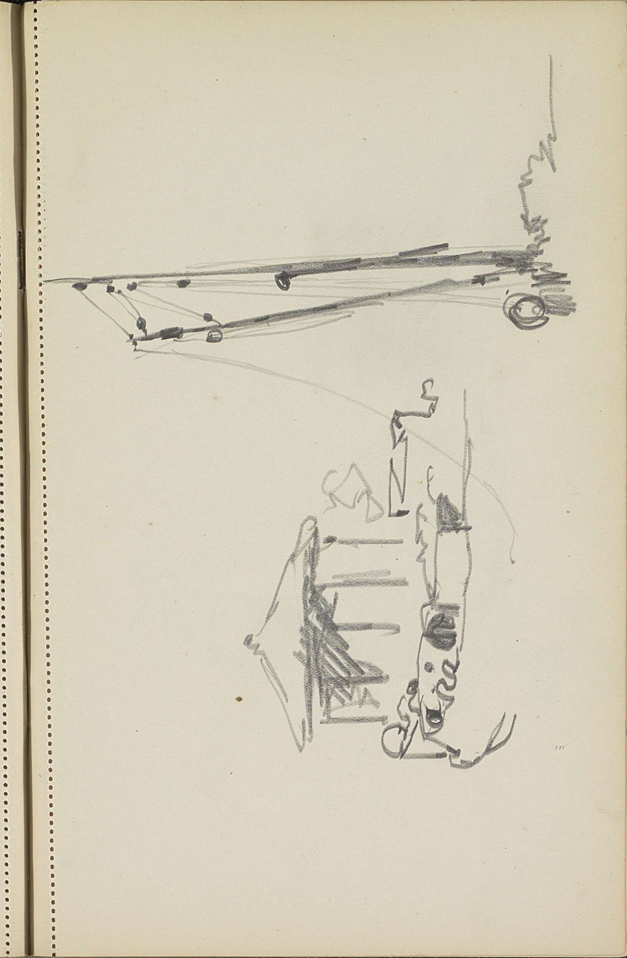 Mast van een zeilschip by Cornelis Vreedenburgh