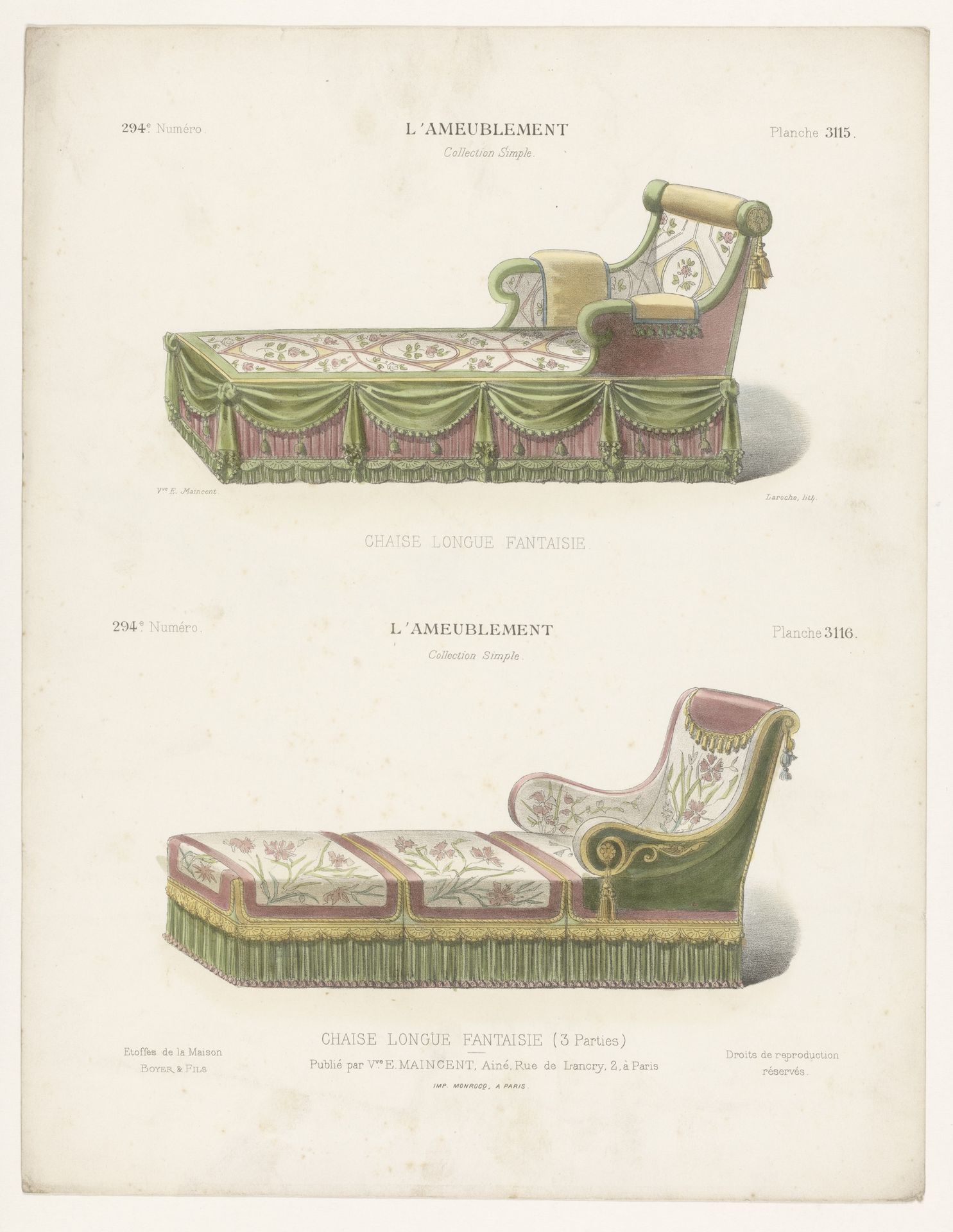 Twee chaise longues by Léon Laroche