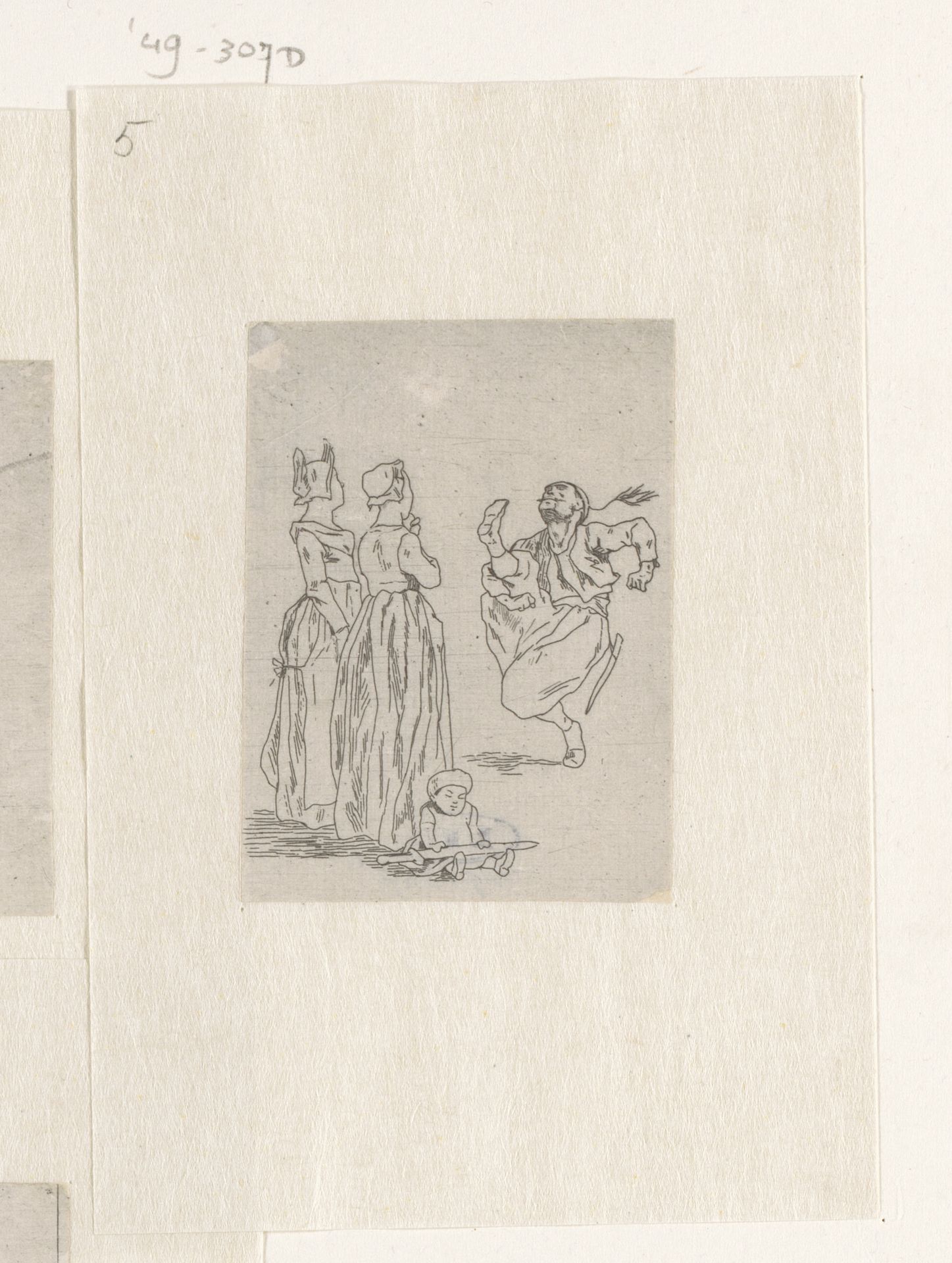 Zoeaaf, twee vrouwen en een kind by Felicien Rops
