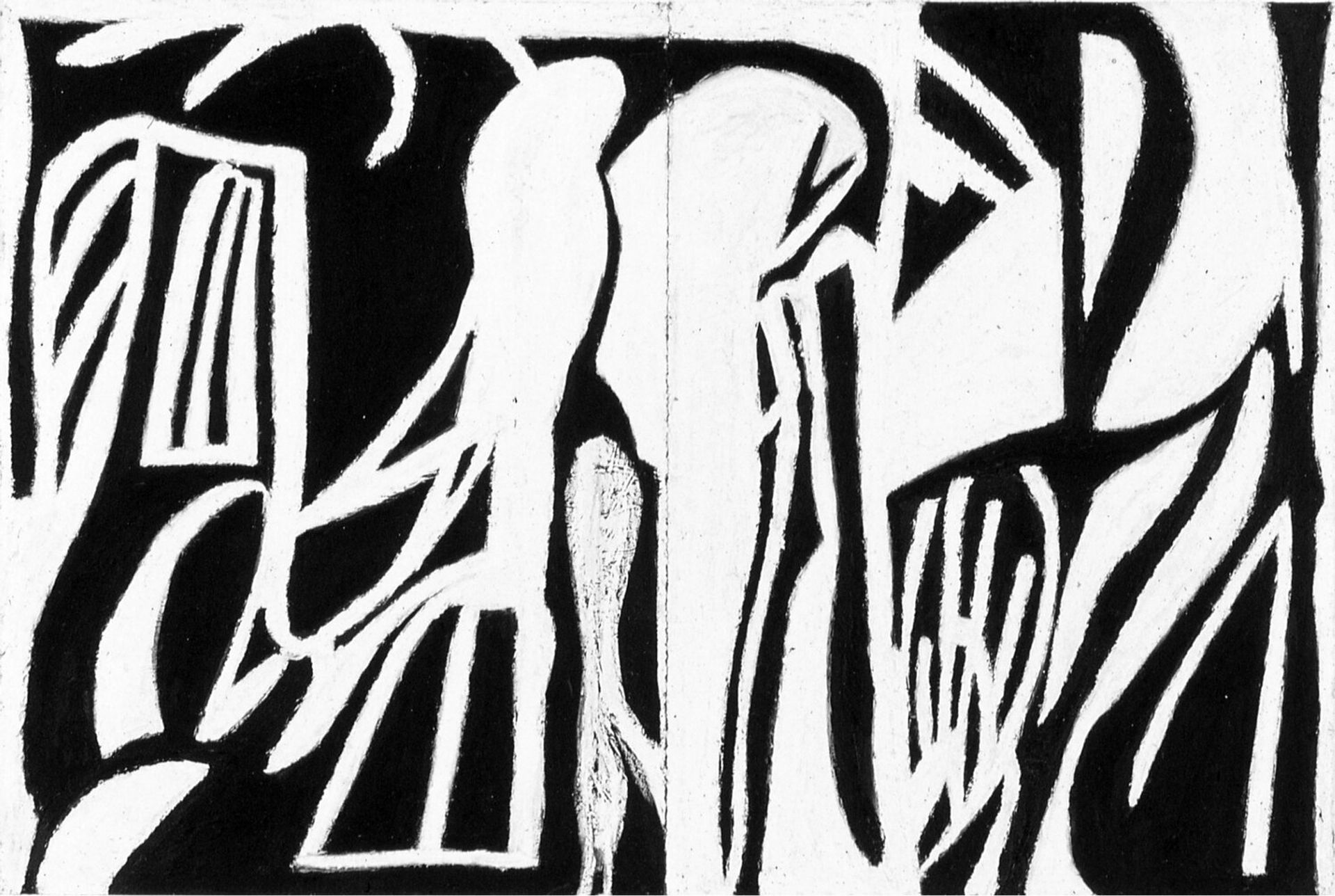 Black and White Diptych by Melissa Meyer