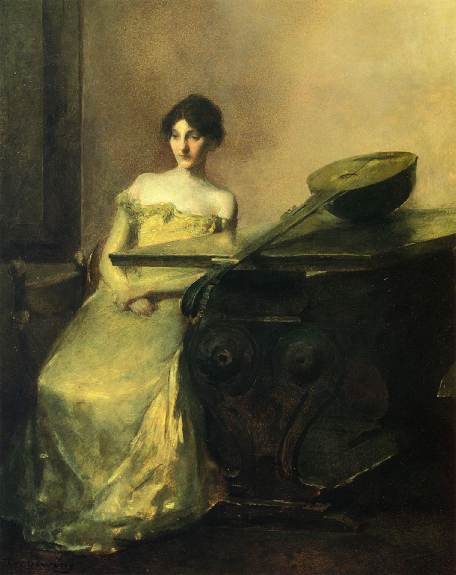 The Lute by Thomas Wilmer Dewing