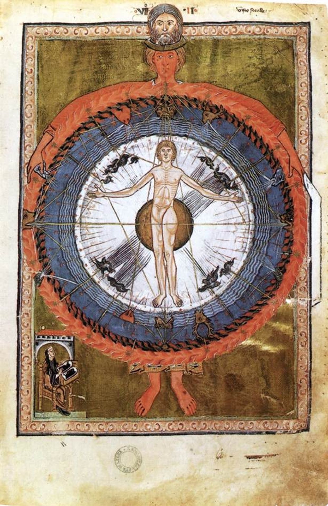 Second vision. Adam as Mankind by Hildegard of Bingen