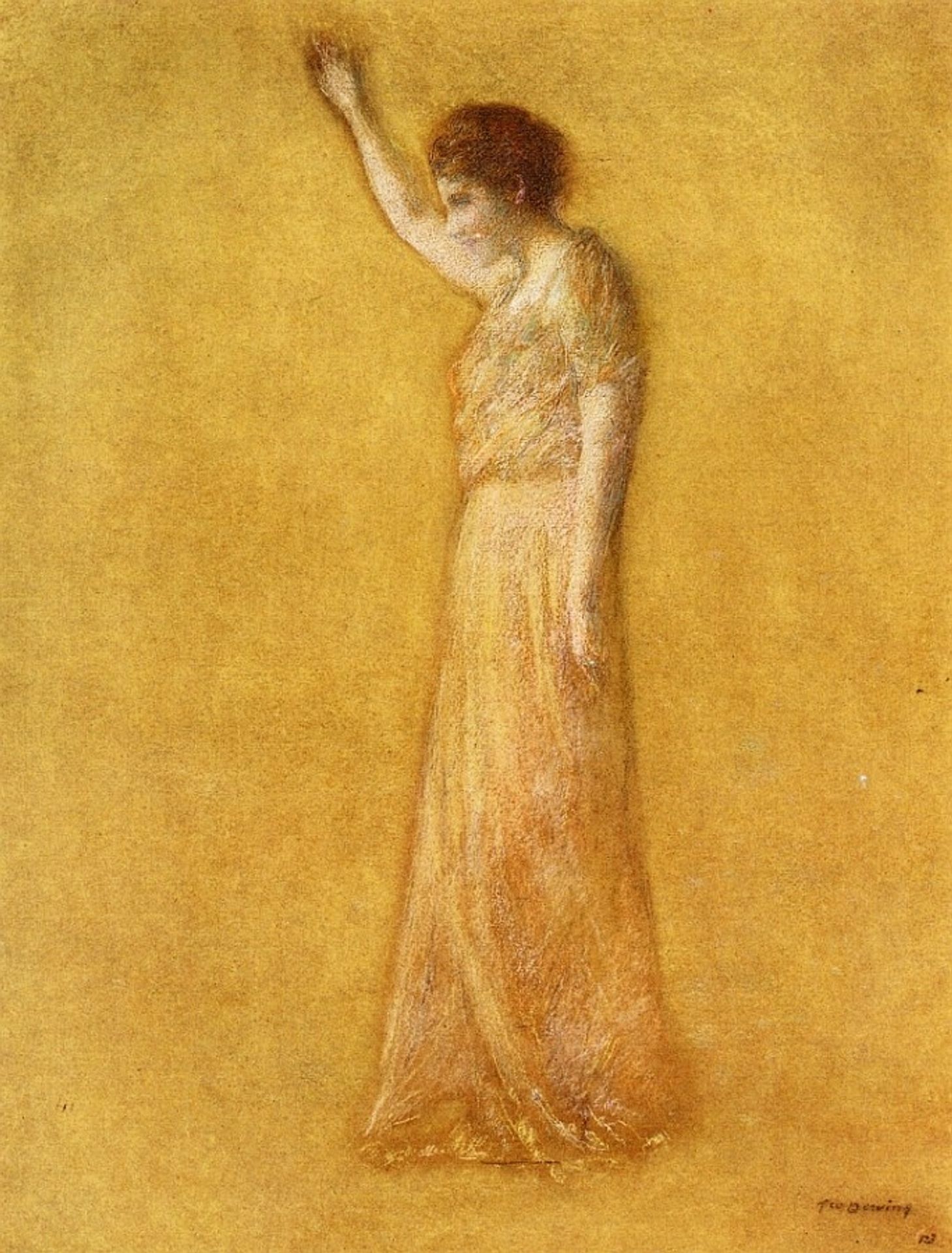 Woman in Pink by Thomas Wilmer Dewing