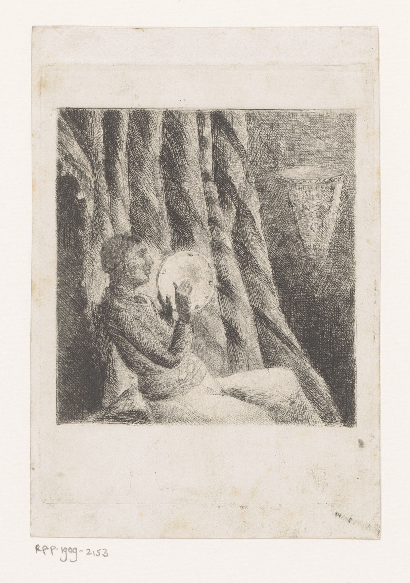 Man met tamboerijn by Vicomte Arthur-Jean Le Bailly d'Inghuem