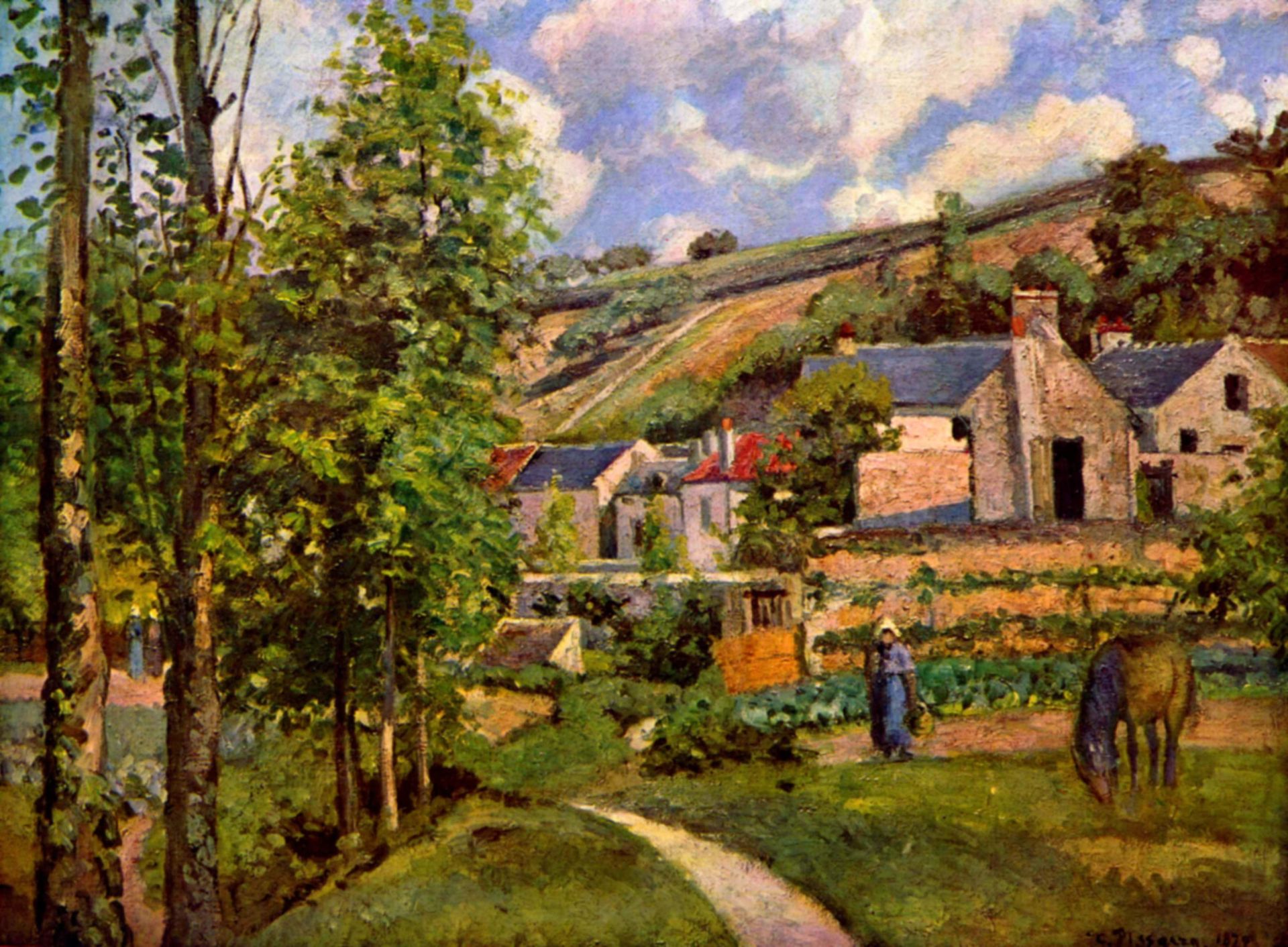 The Hermitage at Pontoise by Camille Pissarro