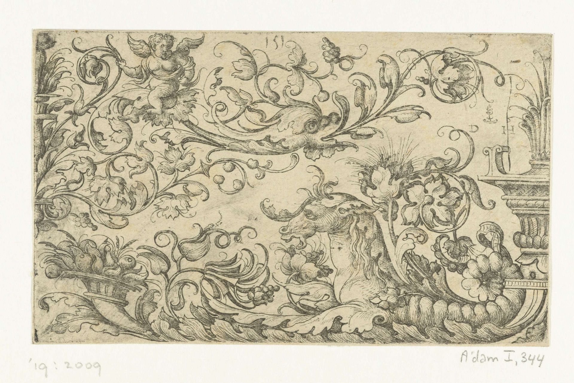 Vlakdecoratie met een zeepaard by Daniel Hopfer
