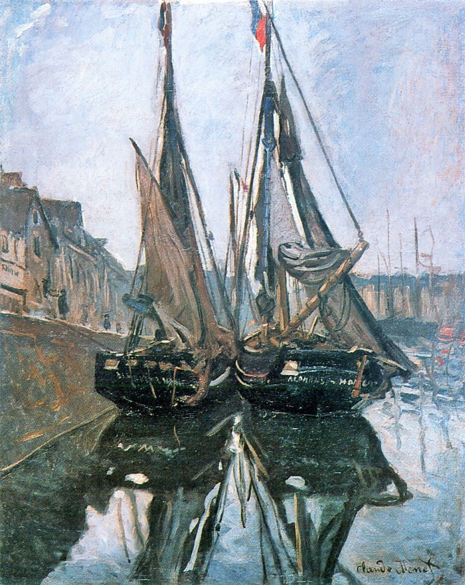 Fishing Boats at Honfleur by Claude Monet