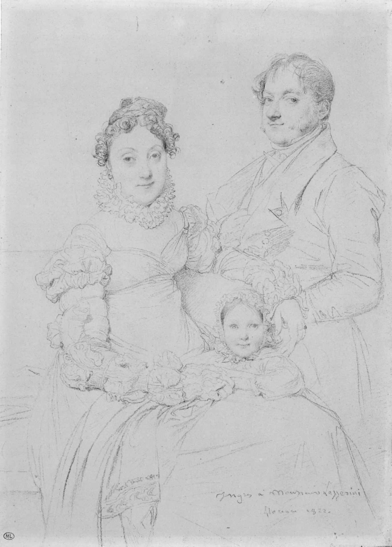 The Cosimo Andrea Lazzerini Family by Jean Auguste Dominique Ingres