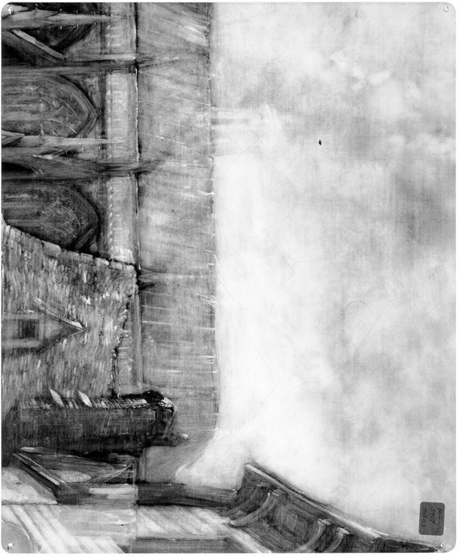X-radiograph(s) of "Market Scene" by Artist of original: Richard Parkes Bonington