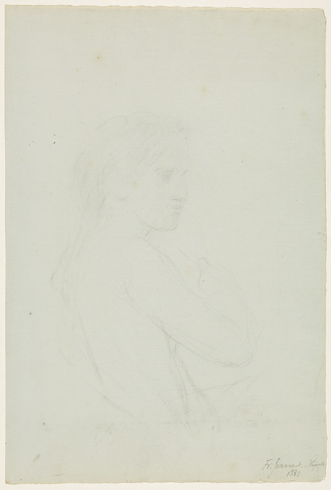 Schets van een meisje, ten halven lijve by Francesco Jerace