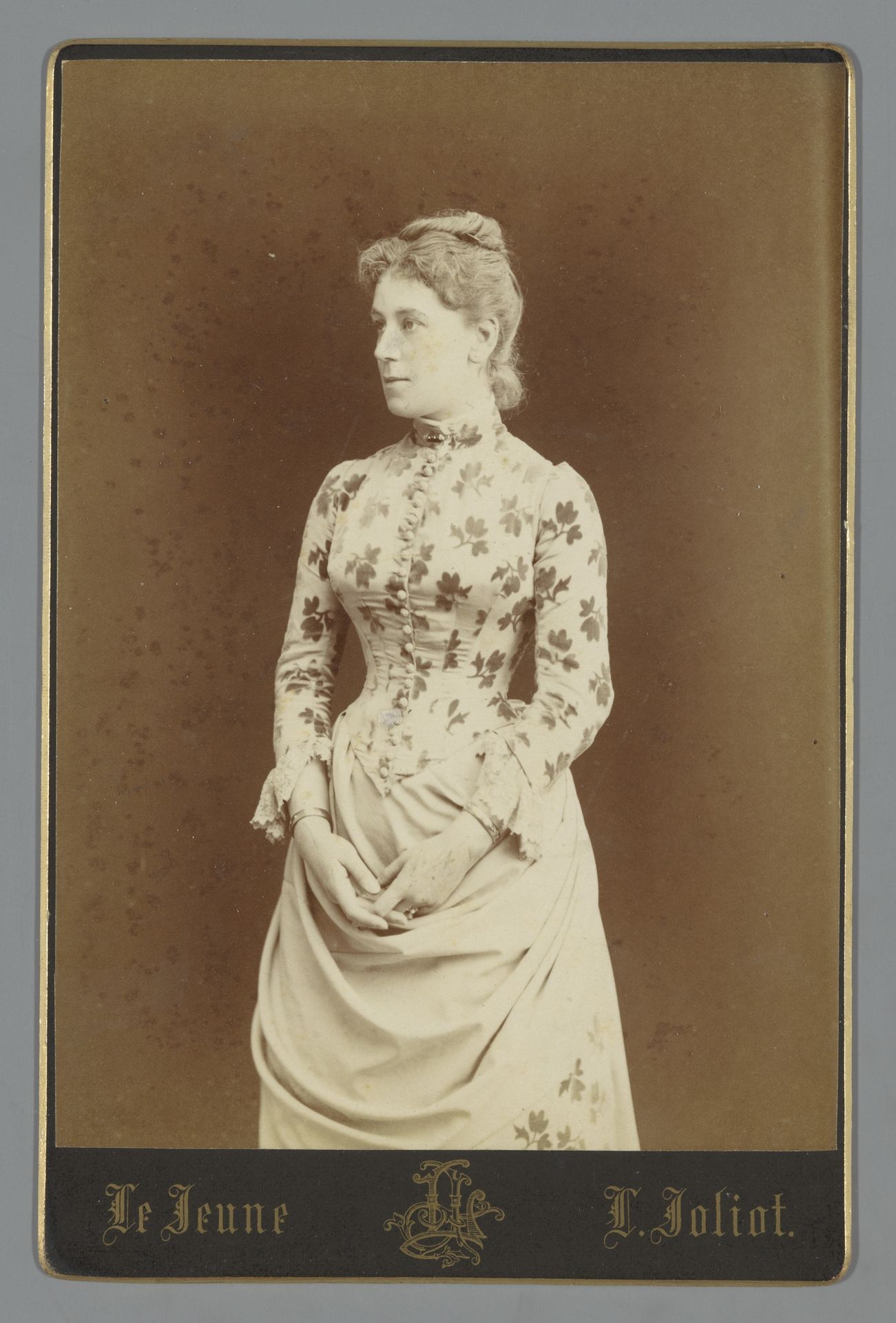 Portret van een onbekende vrouw by Augustin Aimé Joseph Lejeune