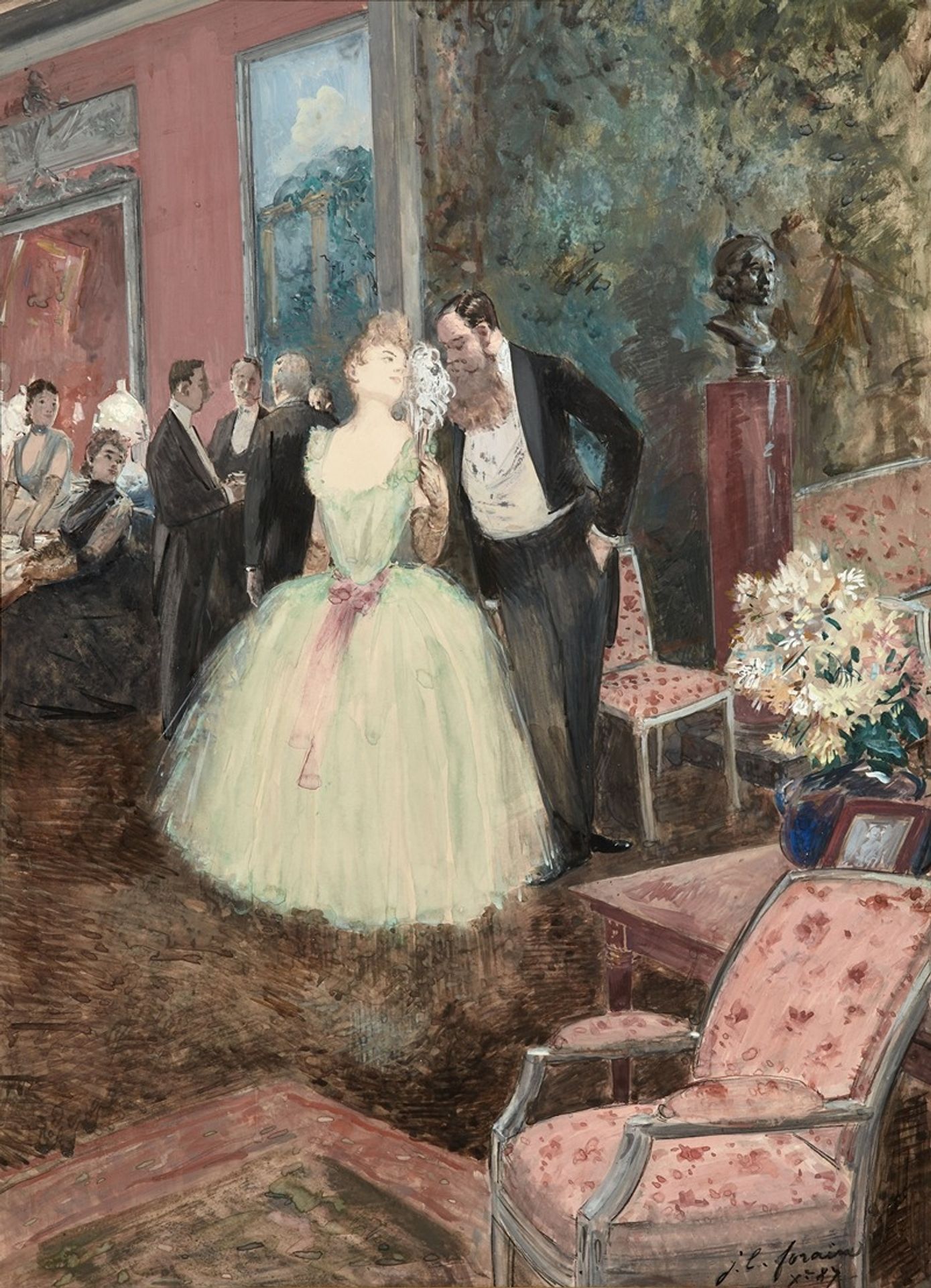 Scène de bal by Jean-Louis Forain