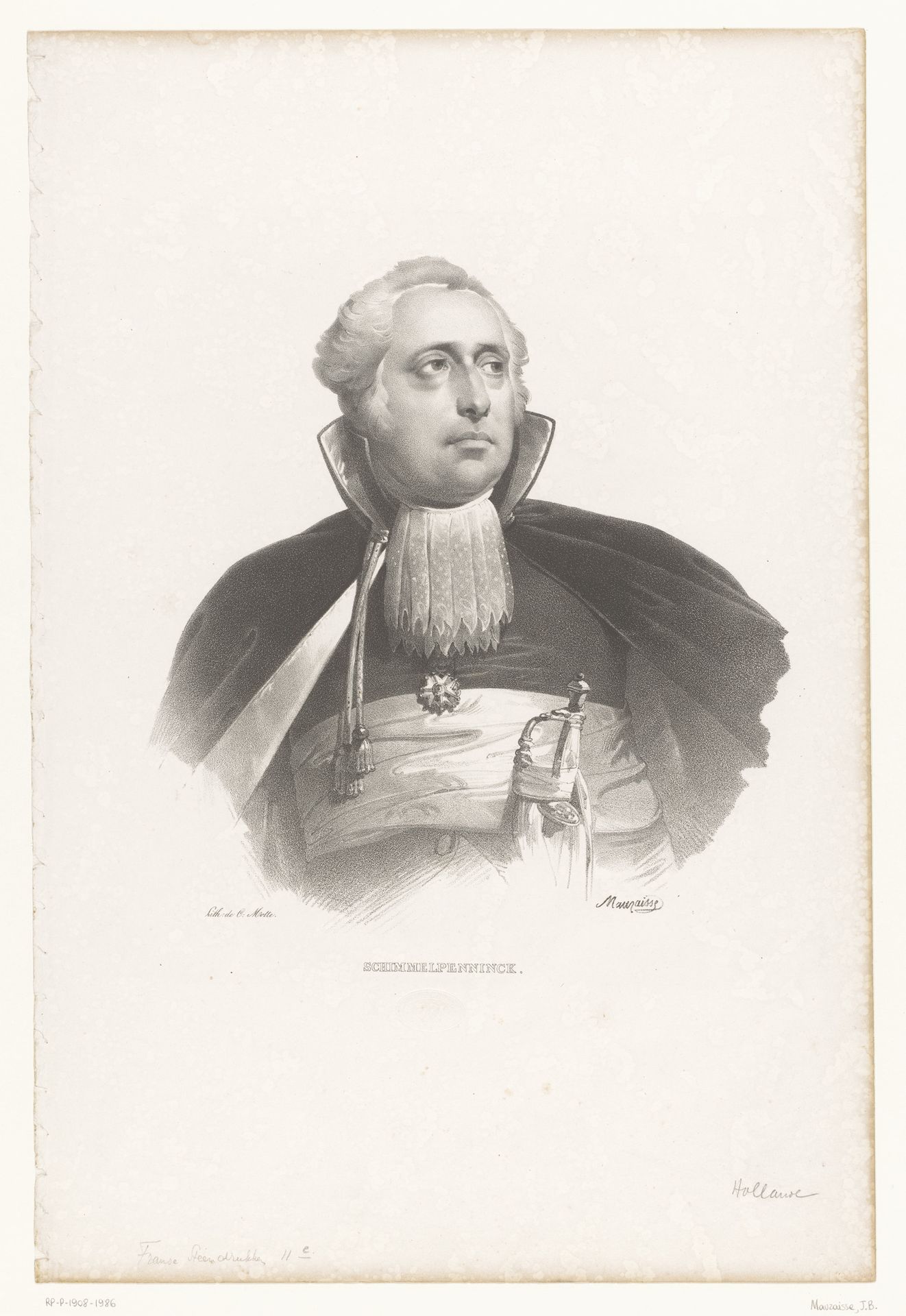 Portret van Rutger Jan Schimmelpenninck by Jean-Baptiste Mauzaisse