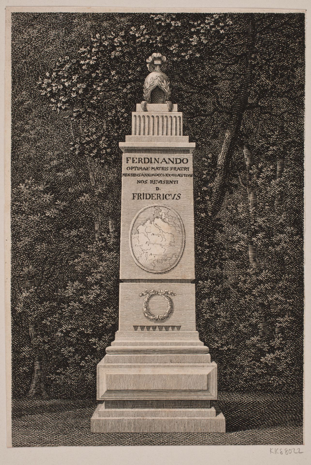 Hertug Ferdinands Mindestøtte by Frederik Ludvig Bradt