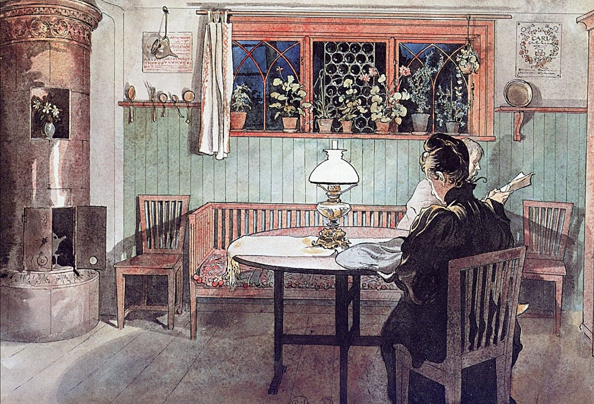 When the Children have Gone to Bed by Carl Larsson