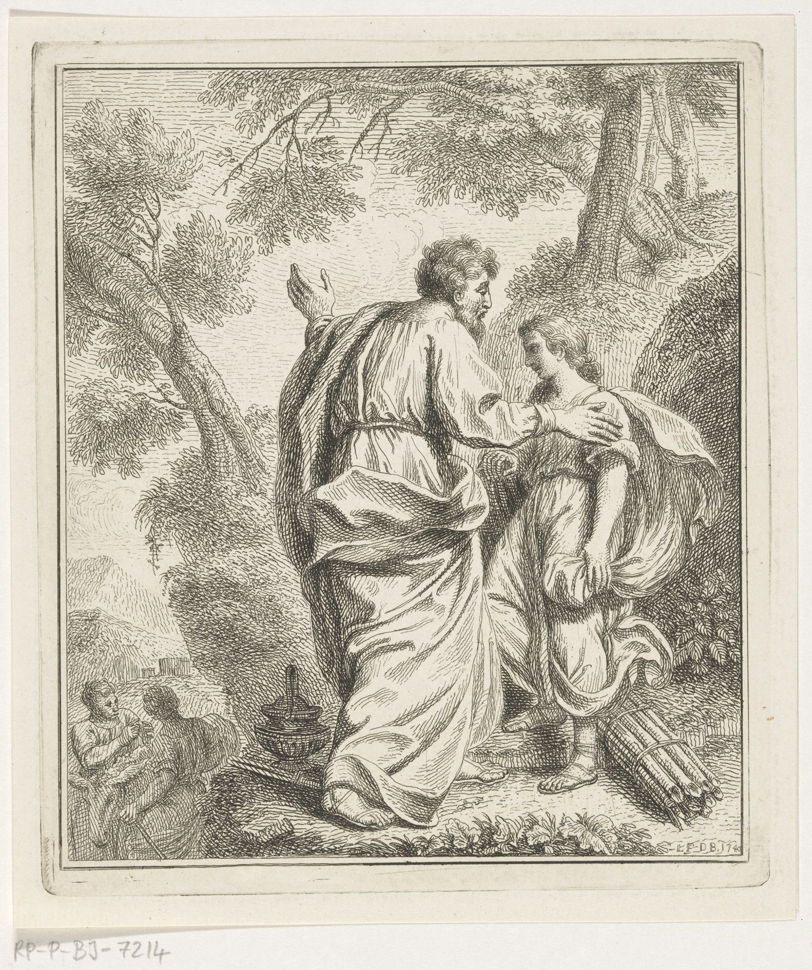 Het offer van Abraham by Louis Fabritius Dubourg