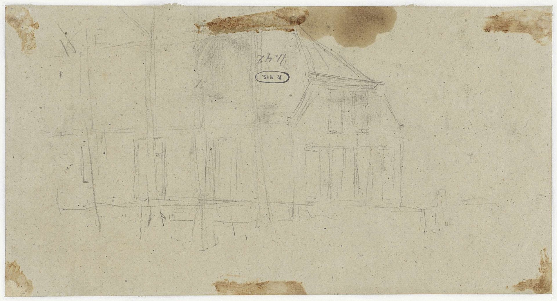 Schets van een huis by Anthon Gerhard Alexander van Rappard