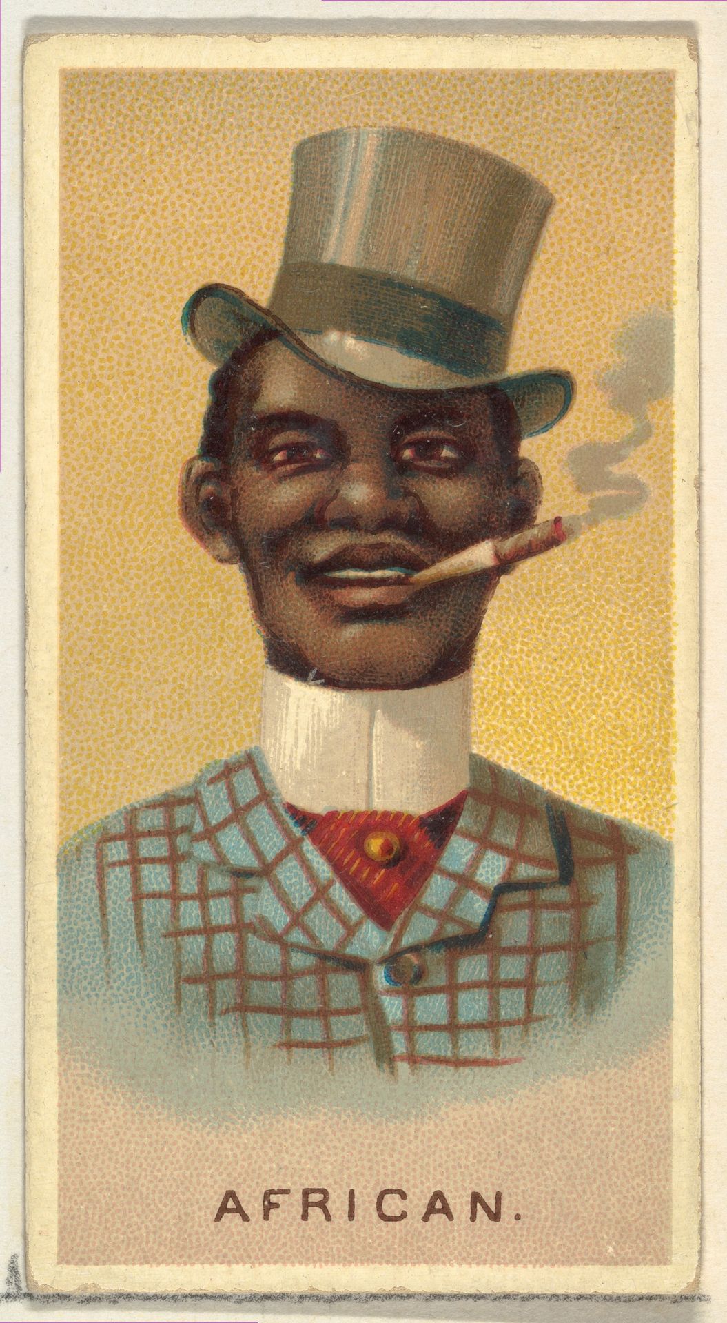 Caricature of African, from World's Smokers series (N33) for Allen & Ginter Cigarettes by Allen & Ginter