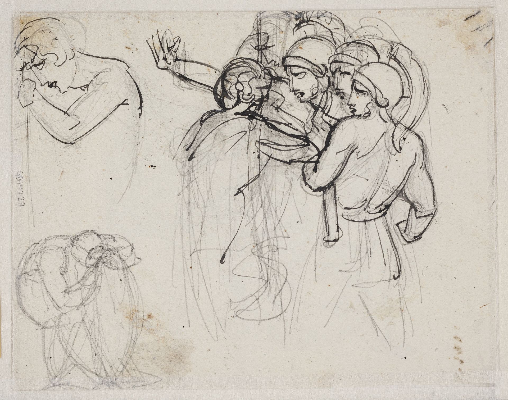 Studie til samme billede som recto by J.L. Lund