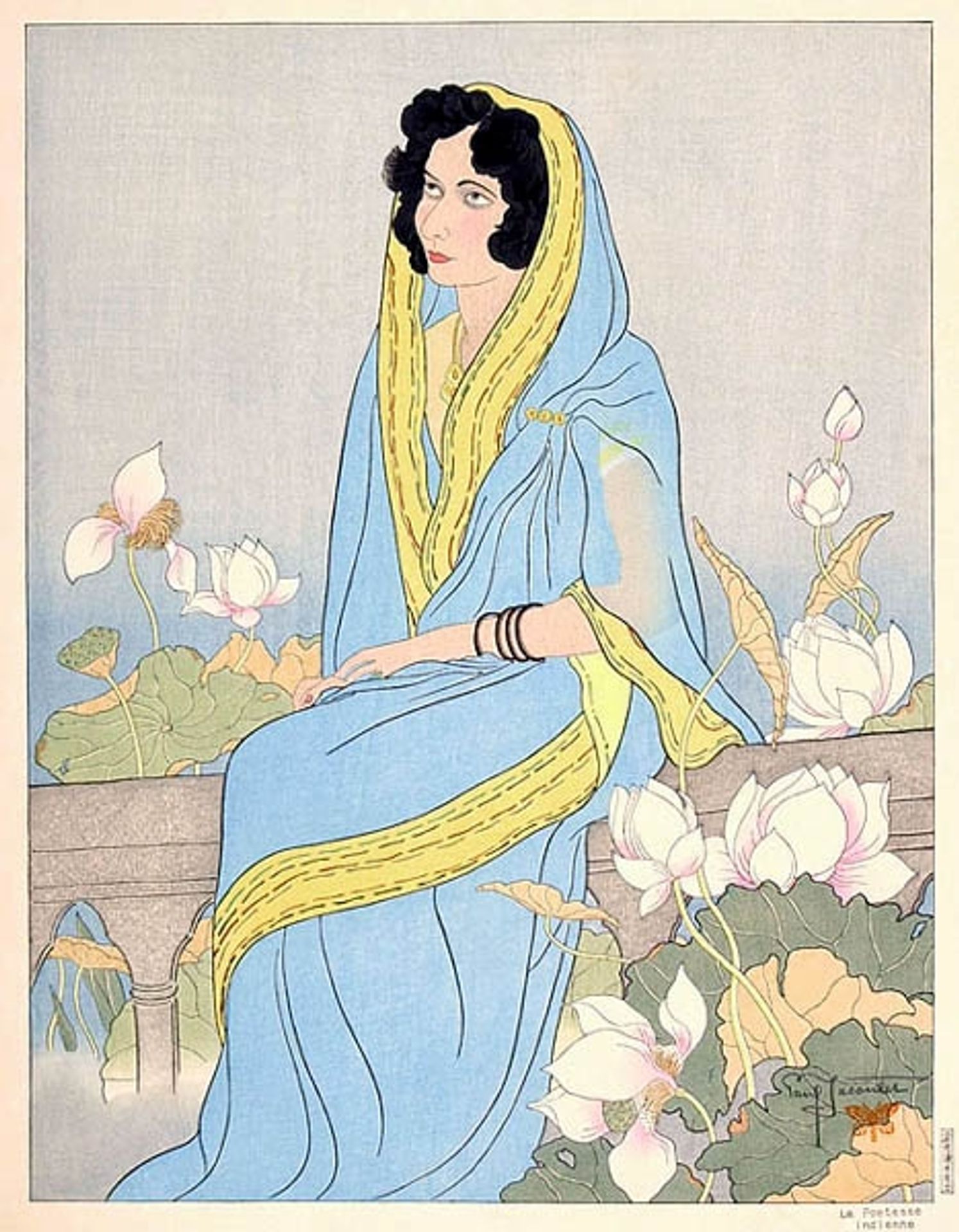 La Poetesse Indienne by Paul Jacoulet