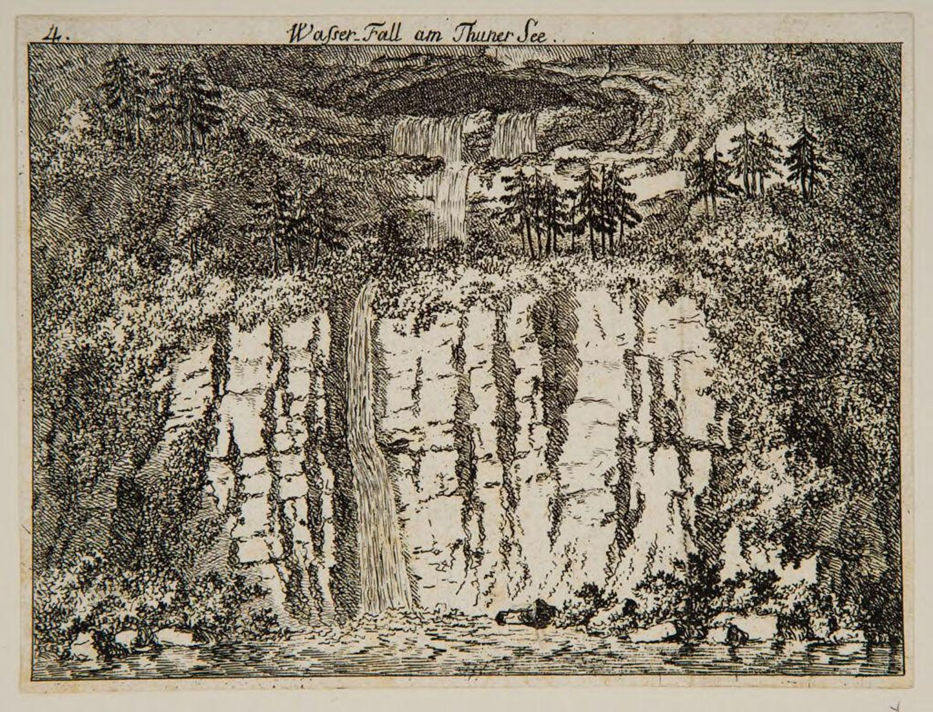 Waterfall, Lake Thun by Salomon Gessner