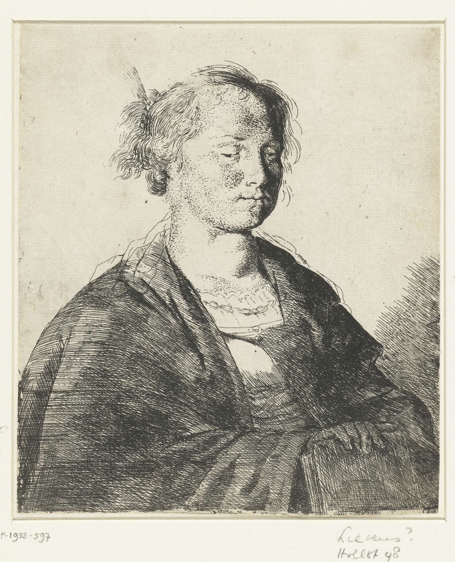 Jonge vrouw met boek by Jan Lievens