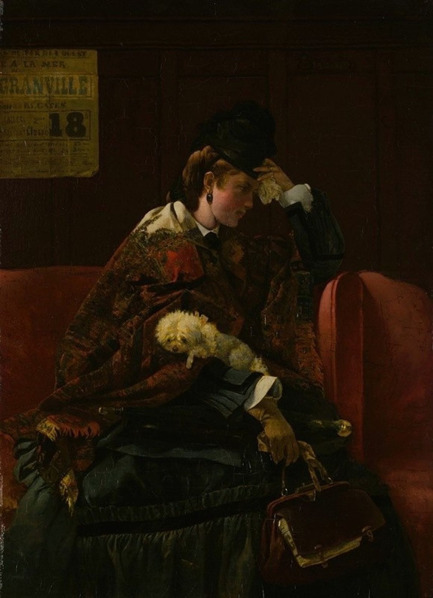 At the Railway Station by Alfred Stevens