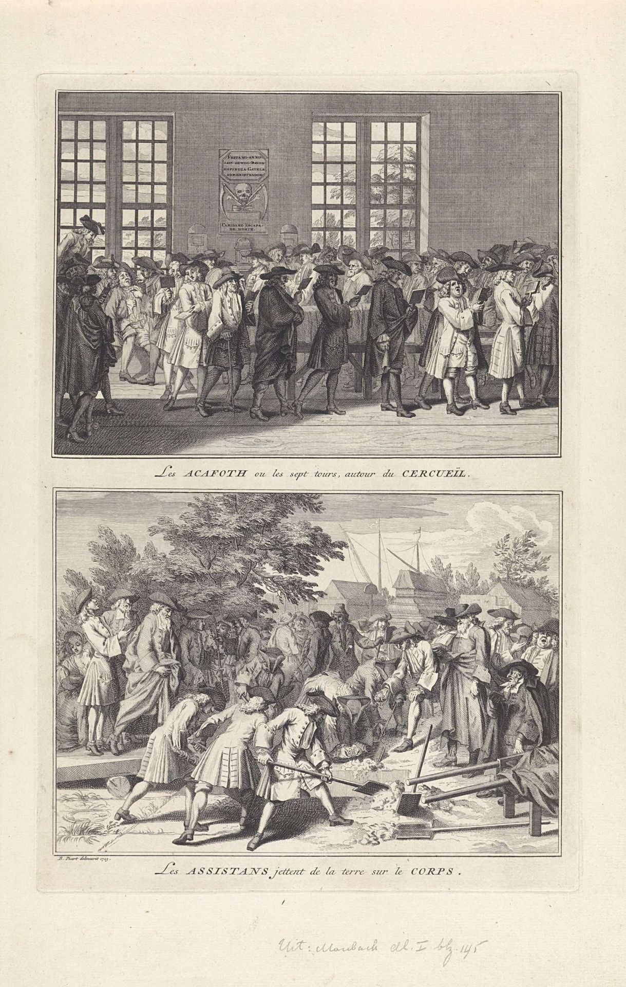 Joodse rouwgebruiken by Bernard Picart