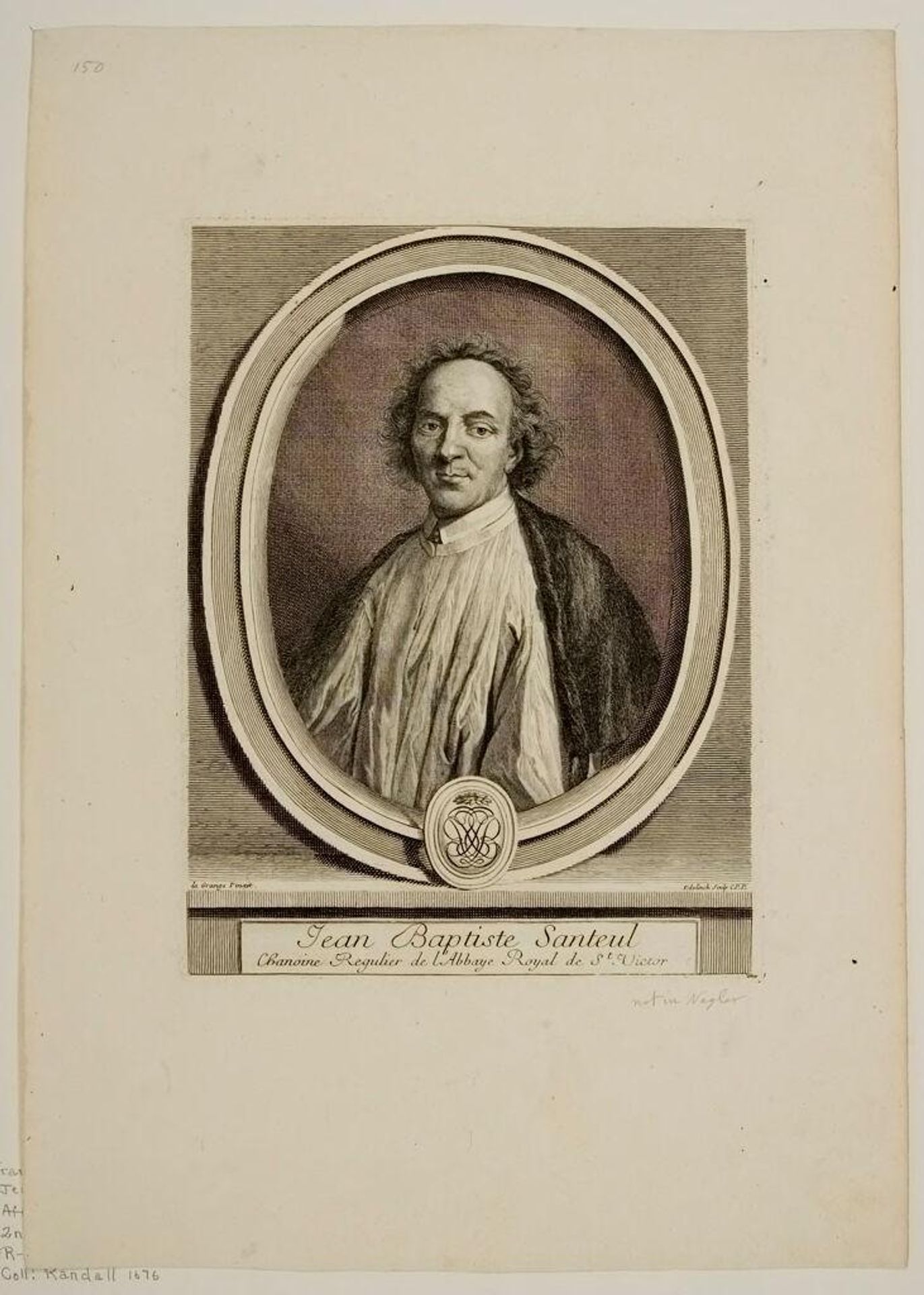 Jean-Baptiste Santeuil by Gérard Edelinck